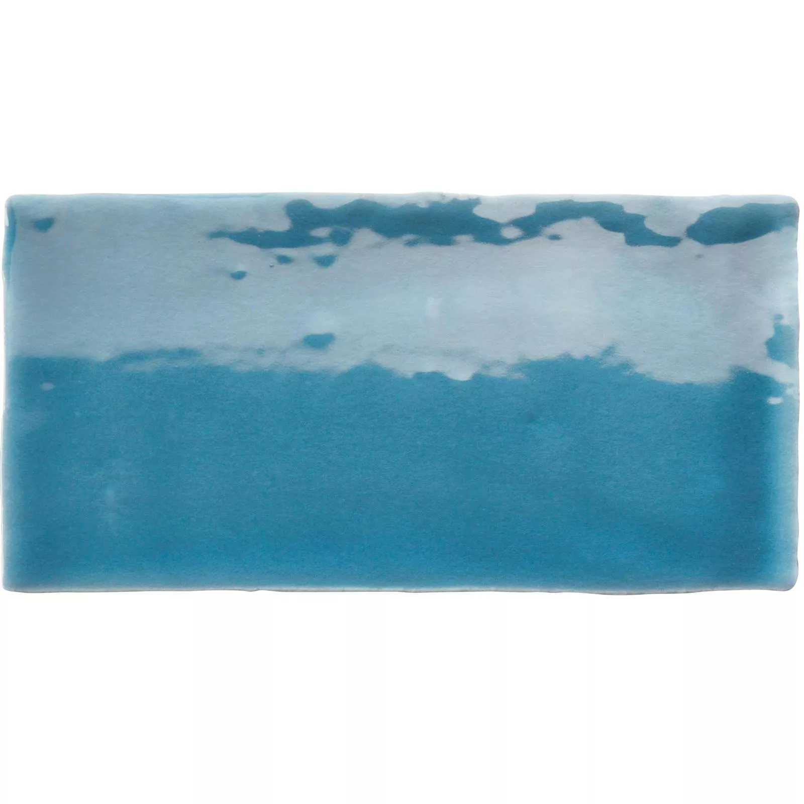 Sample Wandtegels Algier Handgemaakte 7,5x15cm Zee Blue