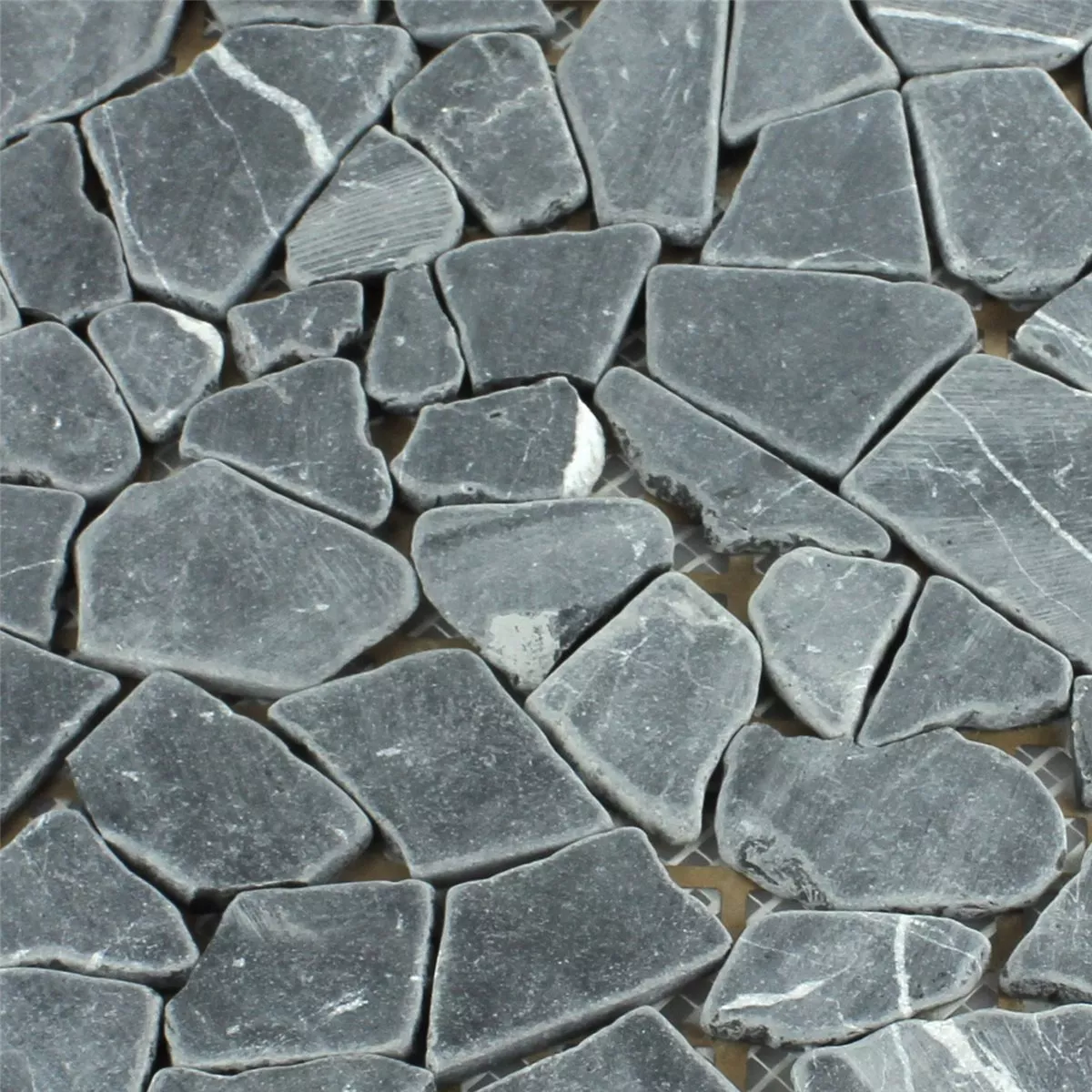 Sample Mozaïektegel Marmer Breuk Nero Carrara