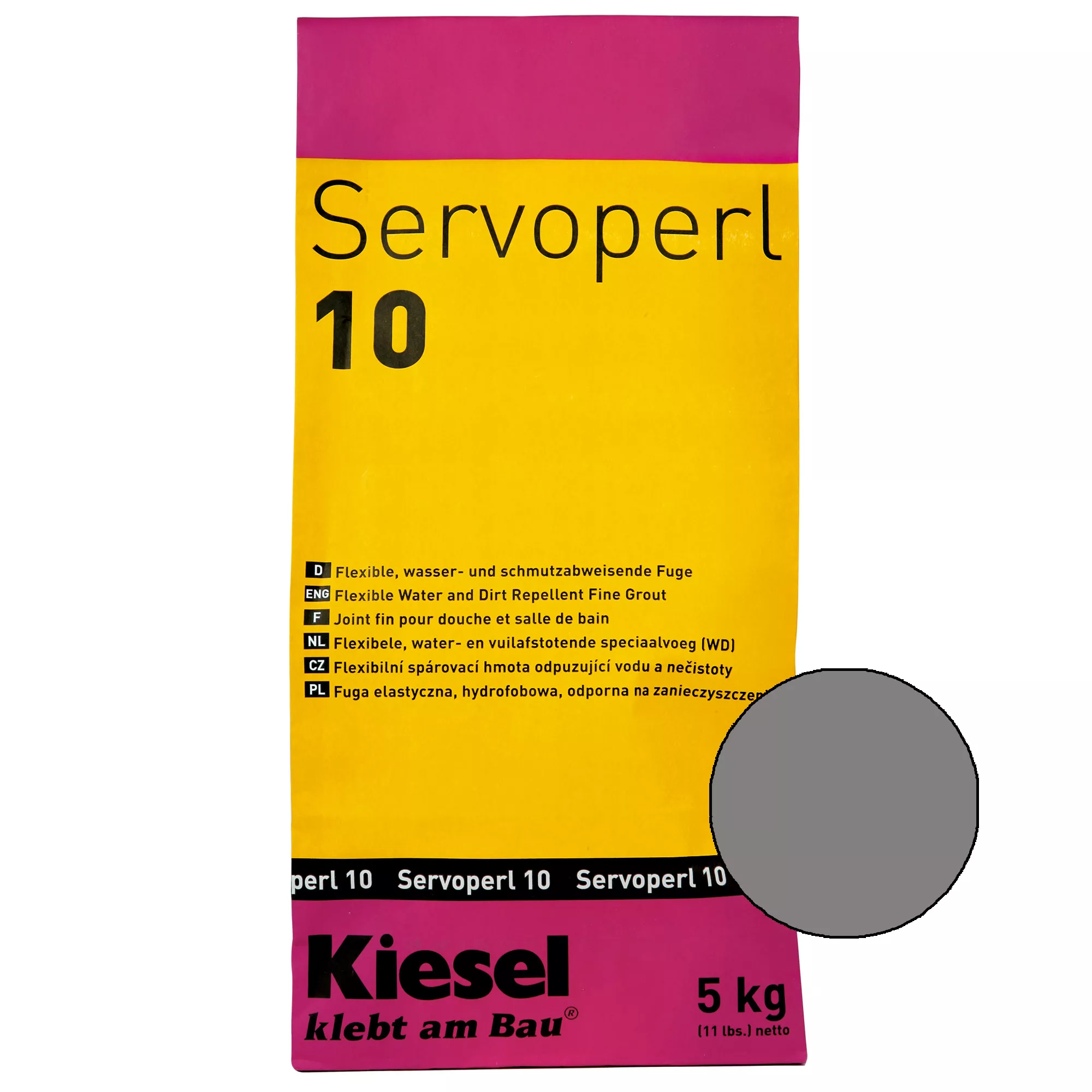 Kiesel Servoperl 10 - Flexibele Cementgebonden Voeg (5KG Middengrijs)