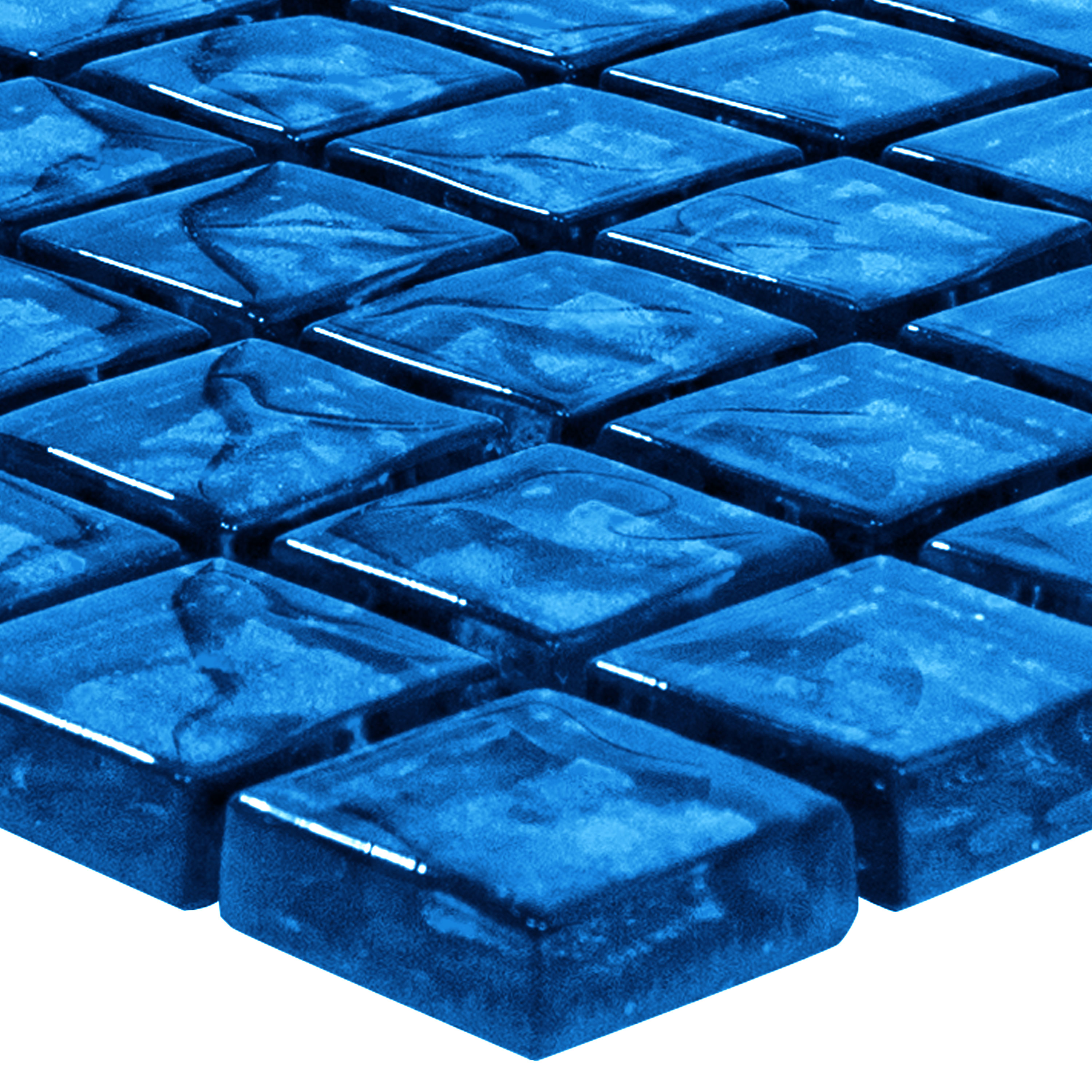 Glasmozaïek Tegels Santa Cruz Gestructureerde Blauw