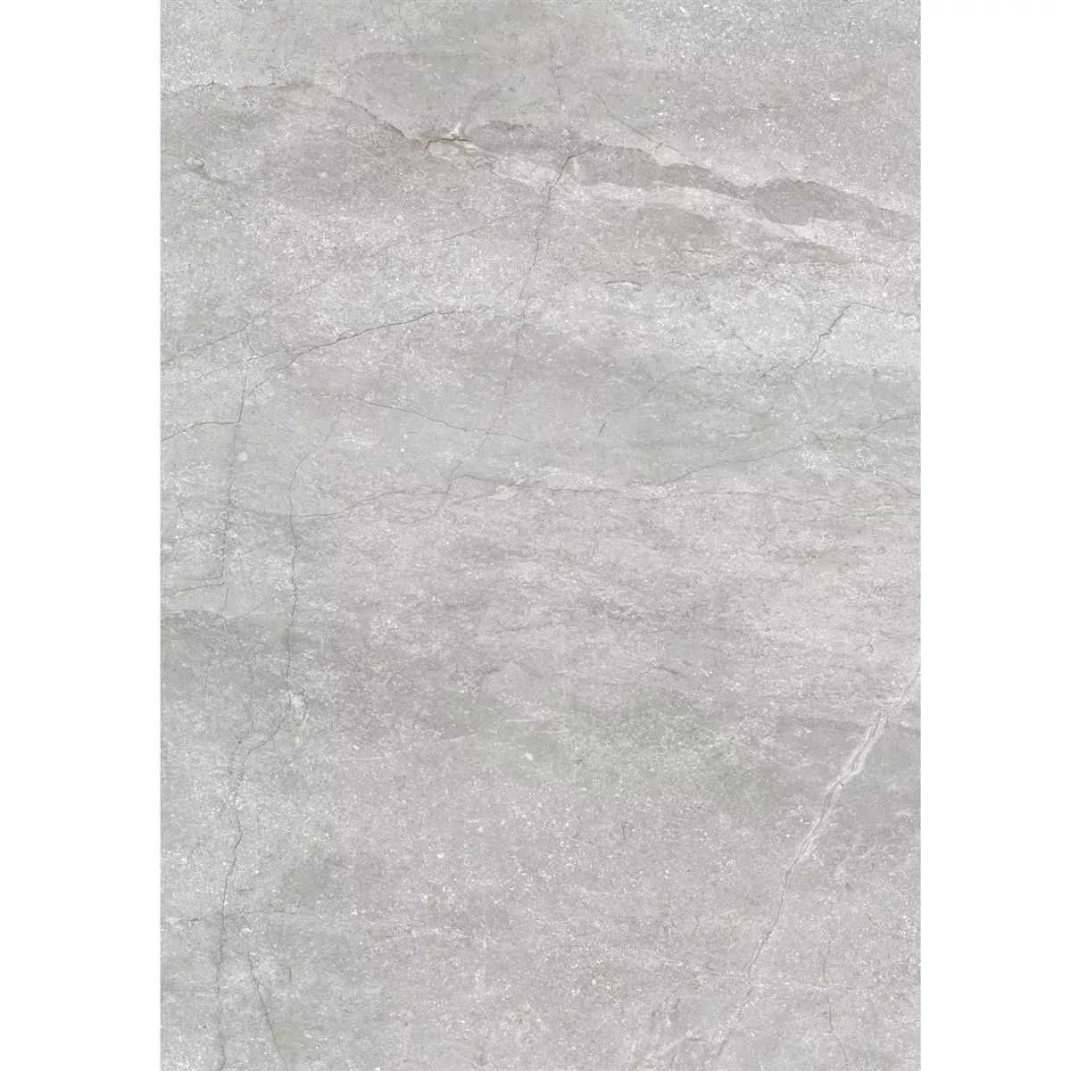 Vloertegels Pangea Marmerlook Glanzend Zilver 60x120cm