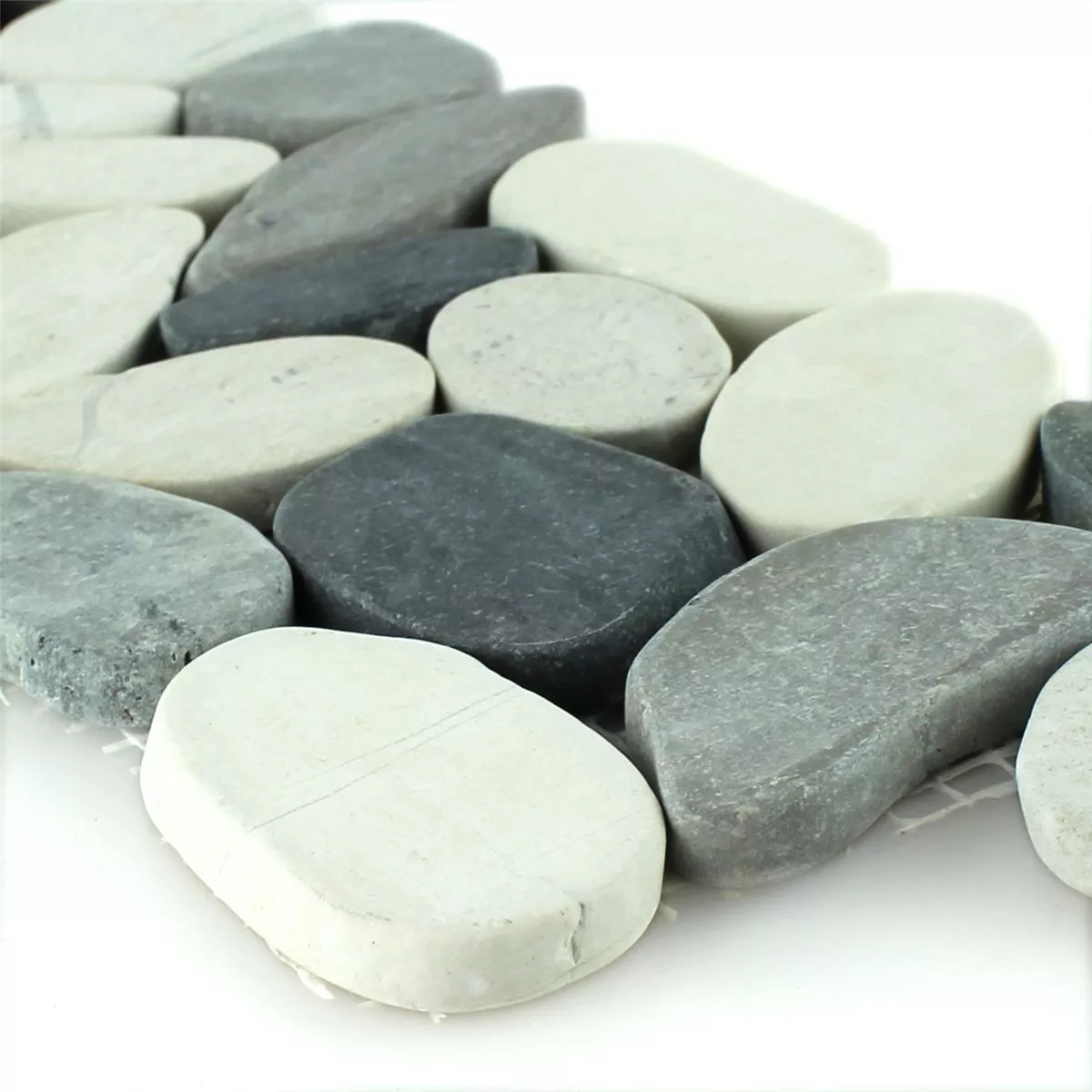 Kiezelsteen Tegelranden 10x30cm Antraciet Crème Pebble Kiezelsteen Tegelranden 10x30cm Antraciet Crème Pebble