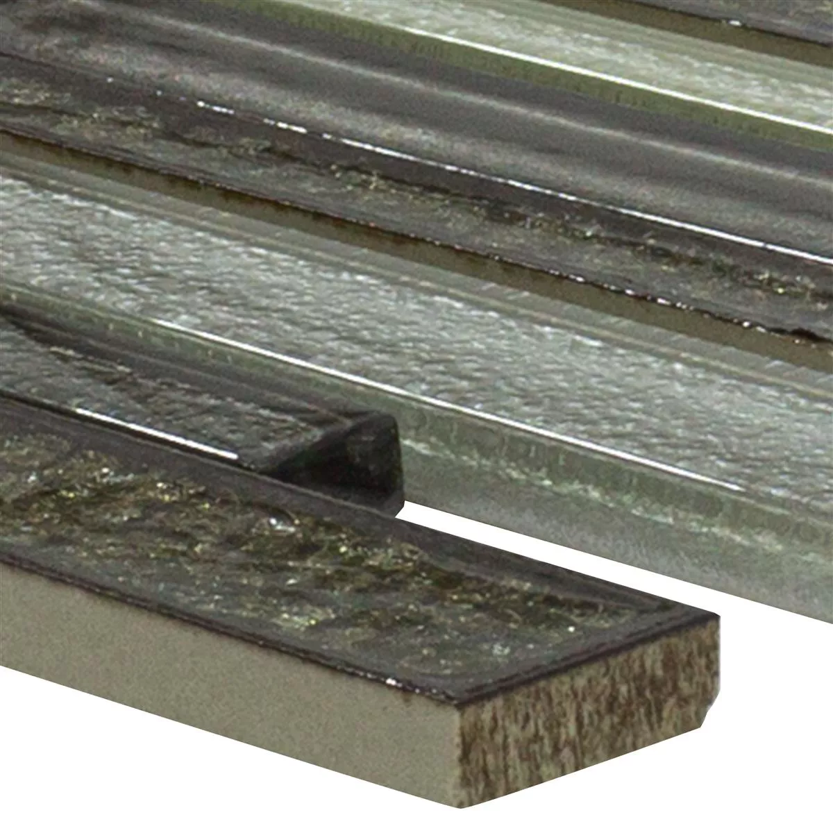 Glas Natuursteen Mozaïek Kristal Springs Brick Grijs Glas Natuursteen Mozaïek Kristal Springs Brick Grijs