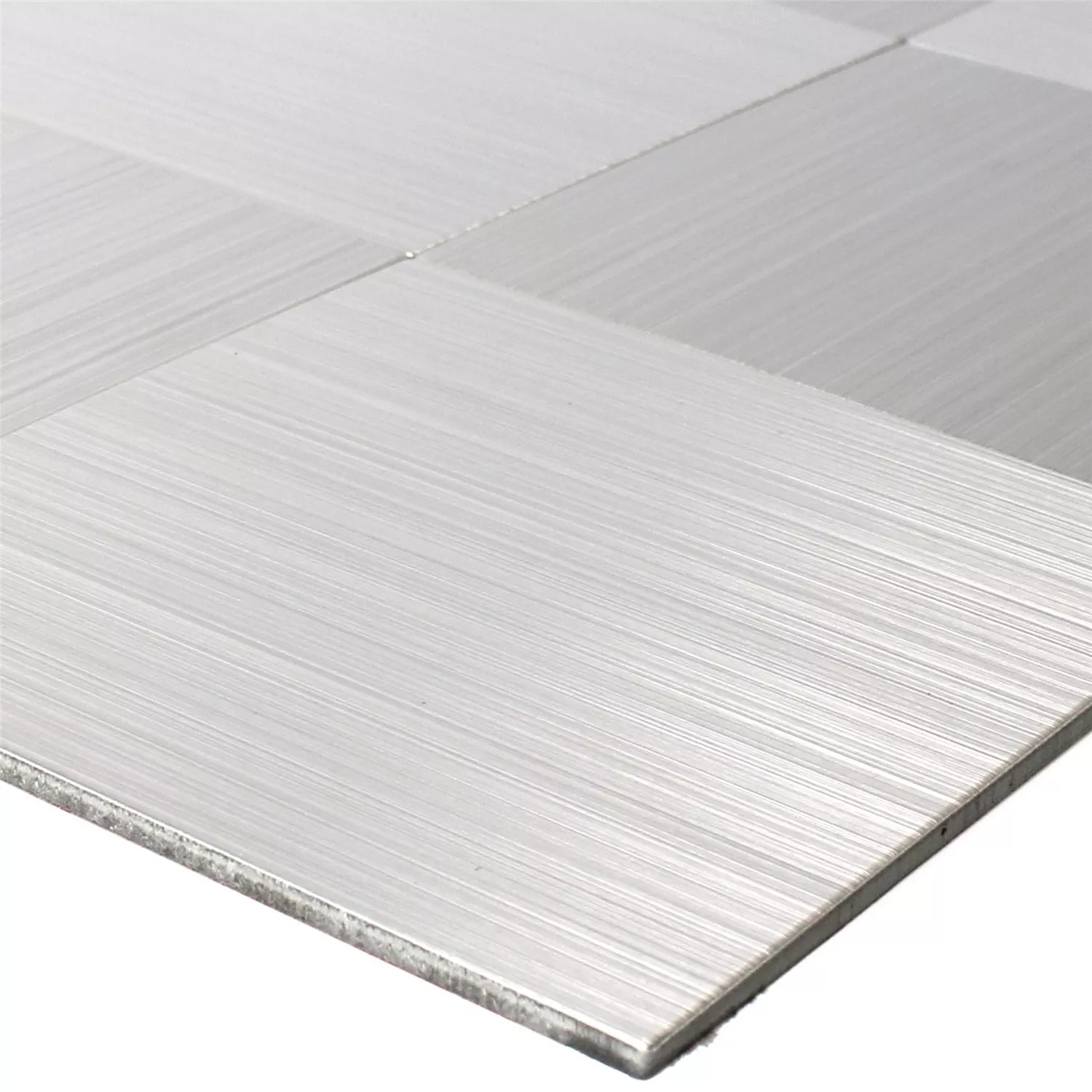 Mozaïektegel Metaal Zelfklevende Mikros Zilver Vierkant 100