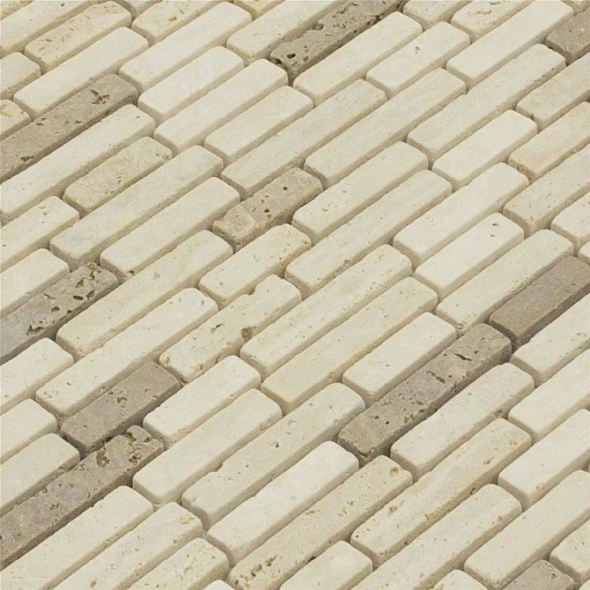 Sample Marmer Natuursteen Mozaïek Tegels Tuscania Brick Beige