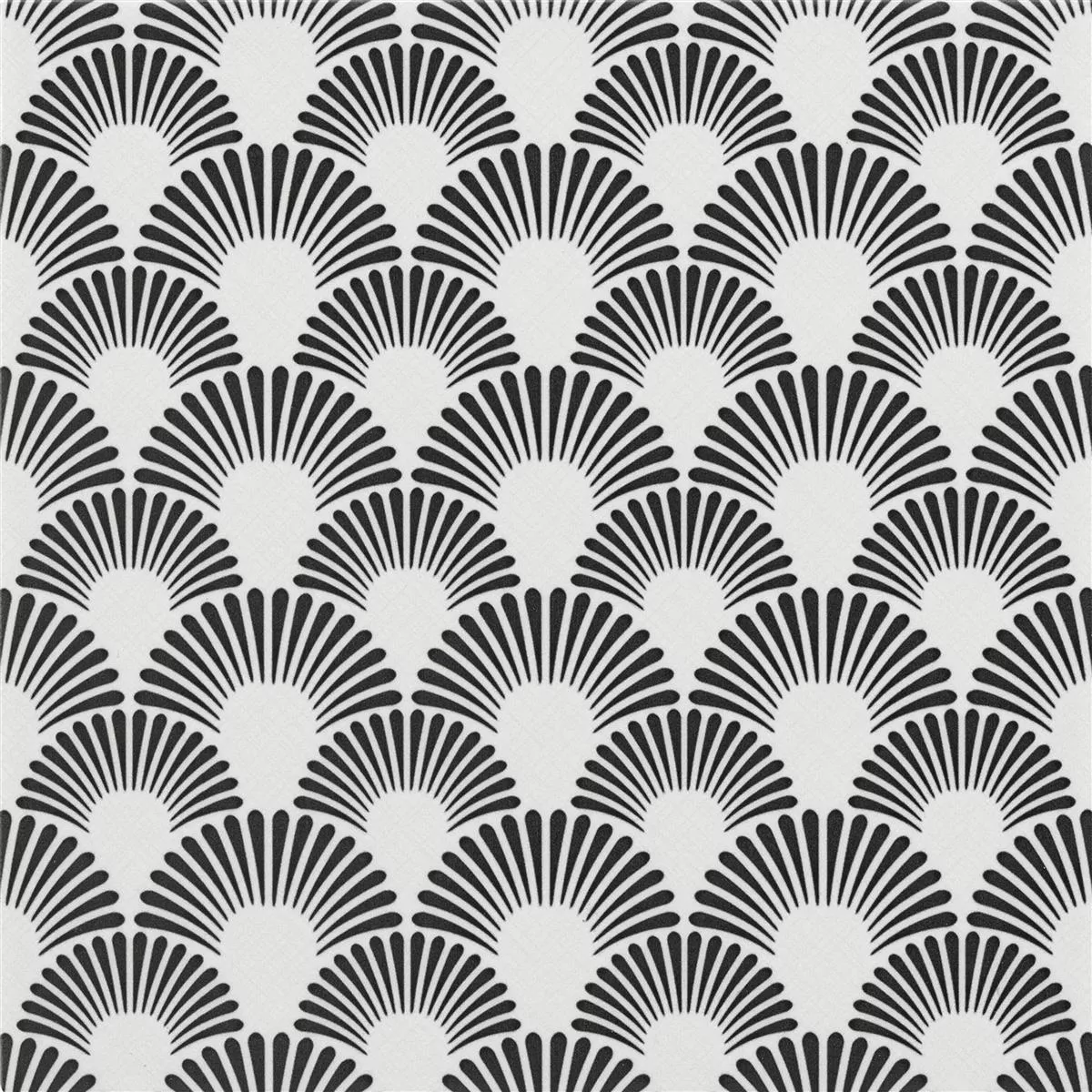 Vloertegels Cement Optic Wildflower Zwart Decor 18,5x18,5cm 