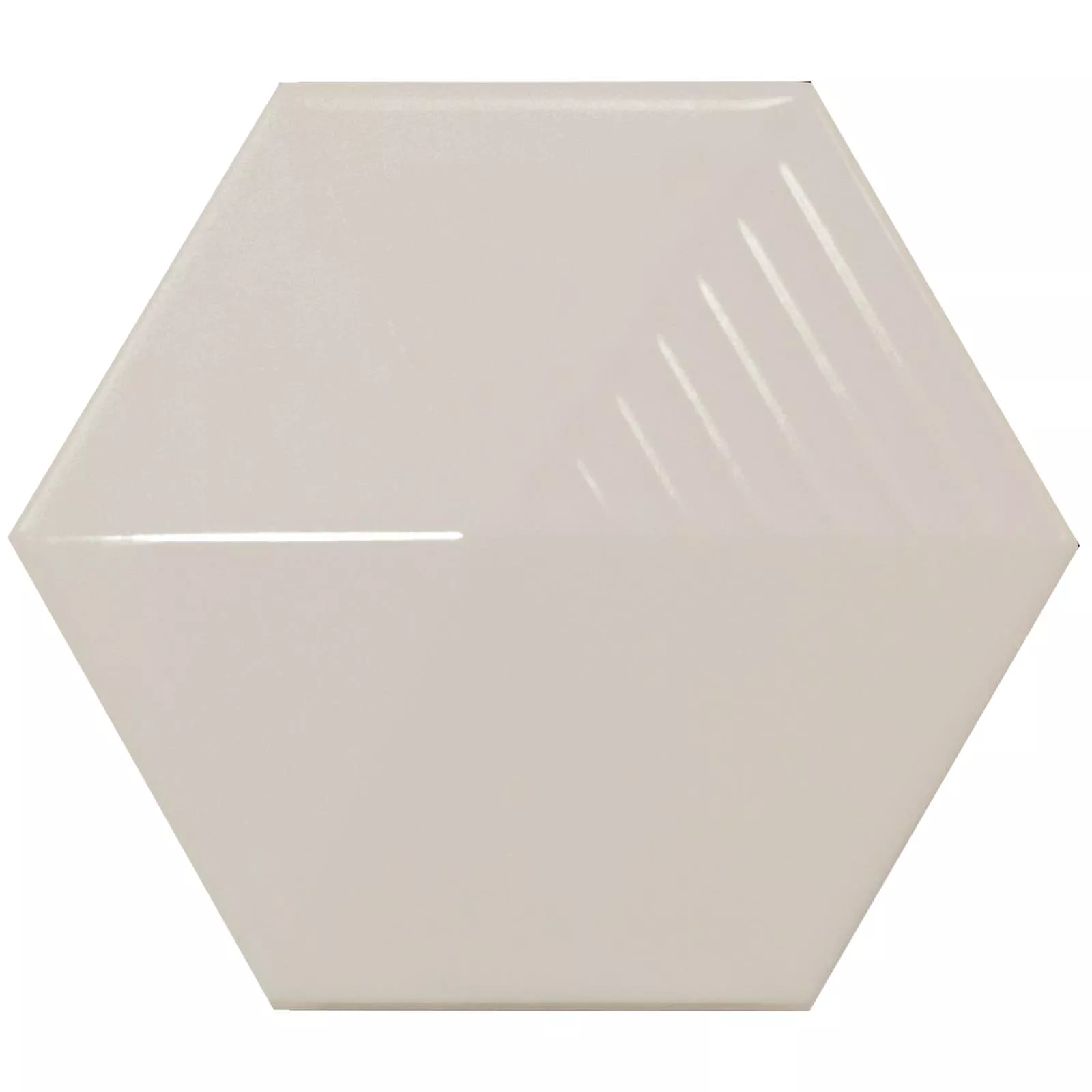 Sample Wandtegels Rockford 3D Hexagon 12,4x10,7cm Crème