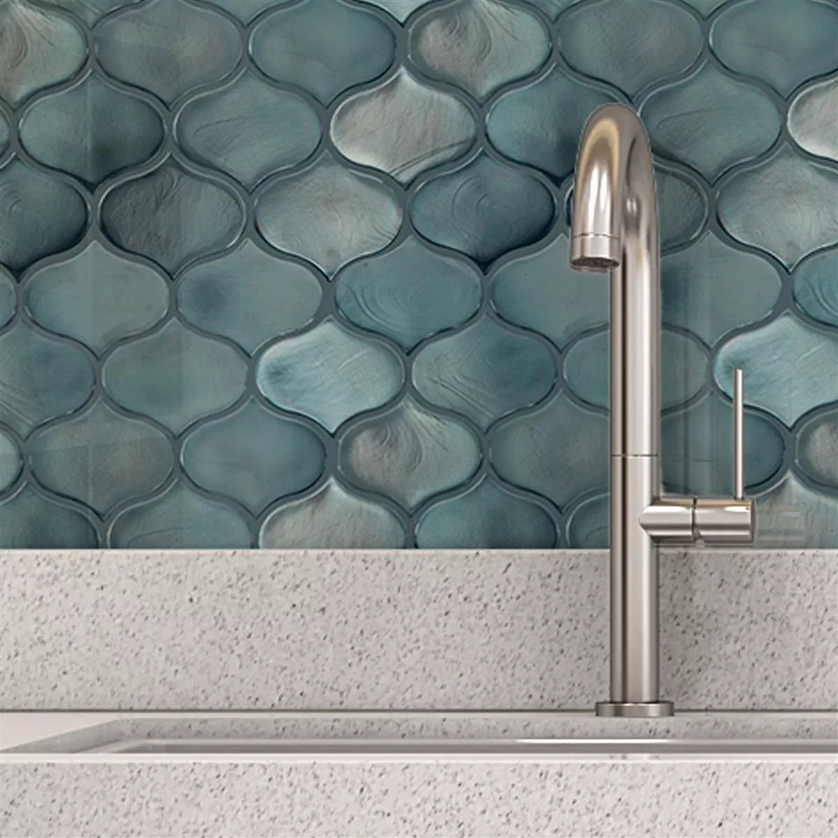 Sample Glasmozaïek Tegels Andalucia Arabesque