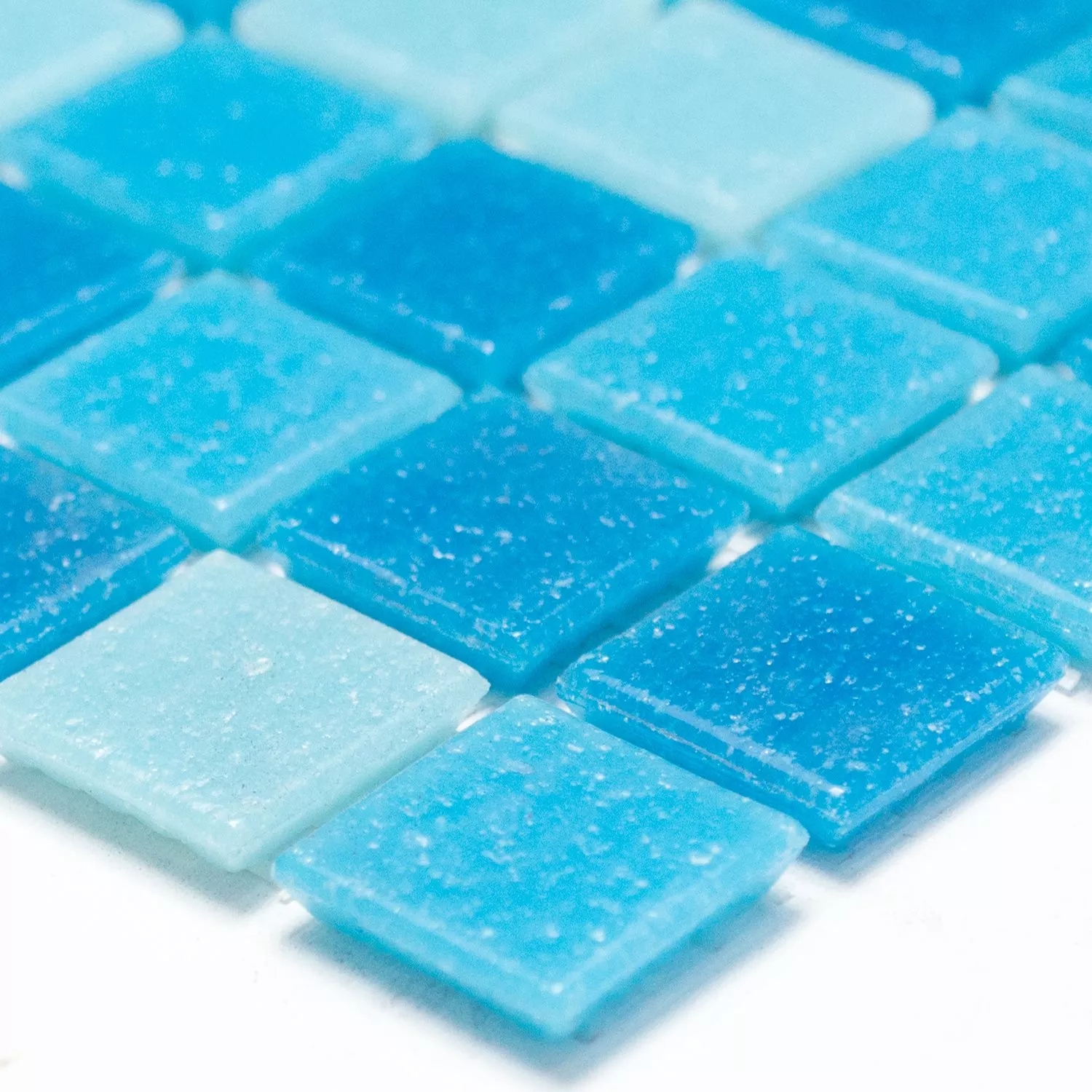 Glasmozaïek Tegels Blauw Mix
