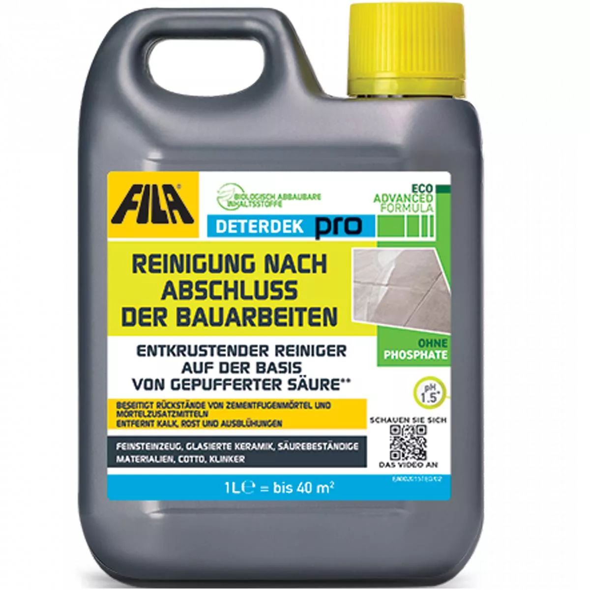 Fila DETERDEK PRO reiniging na bouwwerkzaamheden 5 liter Fila DETERDEK PRO reiniging na bouwwerkzaamheden 5 liter