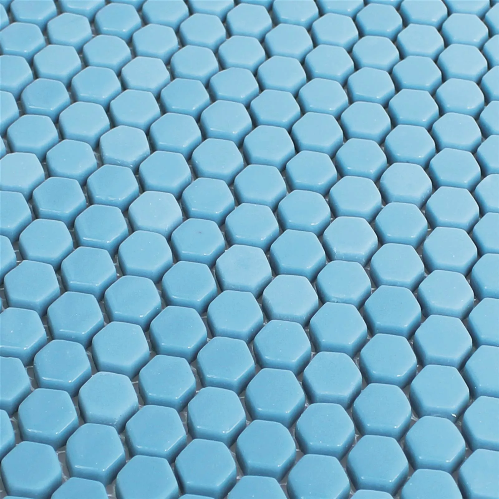 Glasmozaïek Tegels Brockway Hexagon Eco Blauw