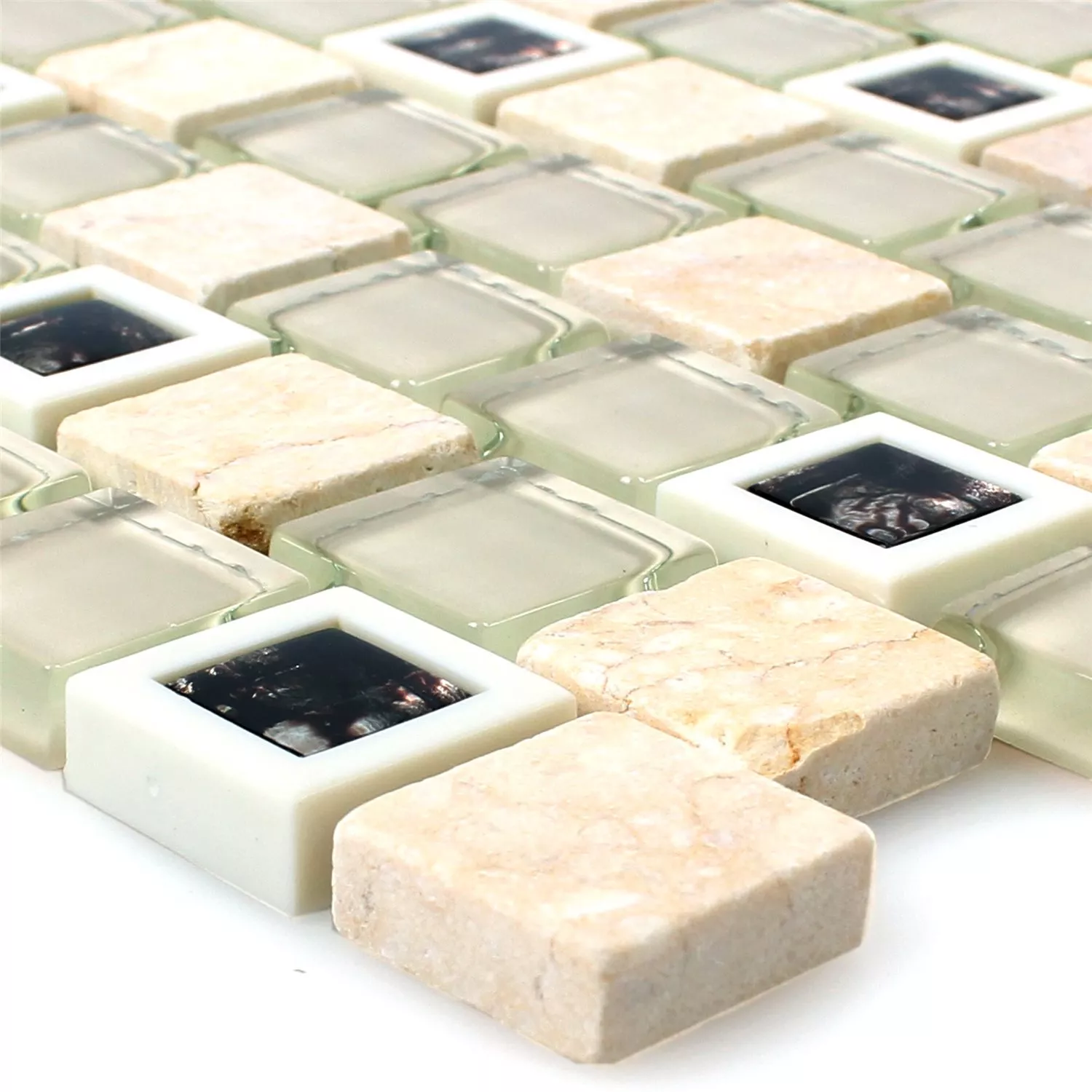 Glas Kunststof Natuursteen Mozaïek Historico Beige Mix Glas Kunststof Natuursteen Mozaïek Historico Beige Mix