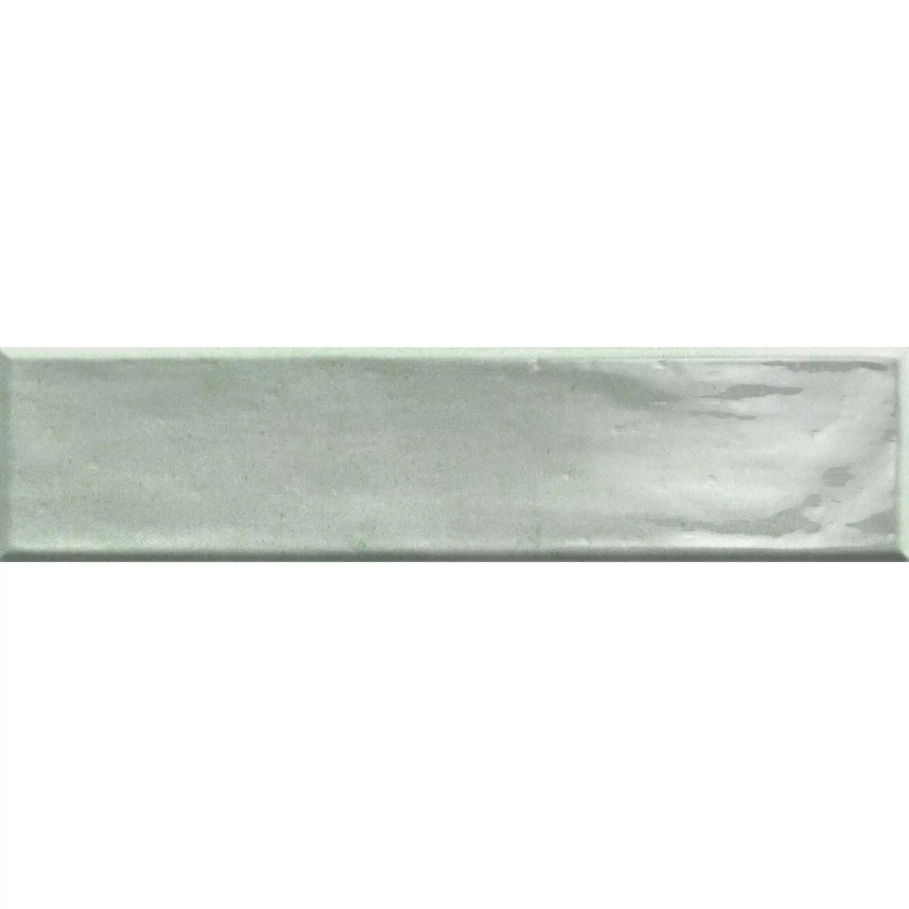 Wandtegels Tropea Glanzend Gegolfd Groen 7,5x30cm Wandtegels Tropea Glanzend Gegolfd Groen 7,5x30cm