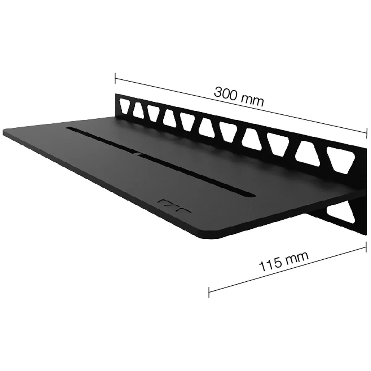 Doucheplank wandplank Schlüter rechthoek 30x11,5cm Pure Graphite