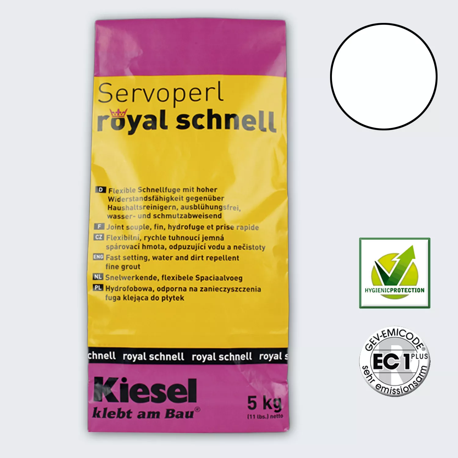 Kiesel Servoperl Royal - Snelbindend, Flexibel Gewricht (5KG Wit)