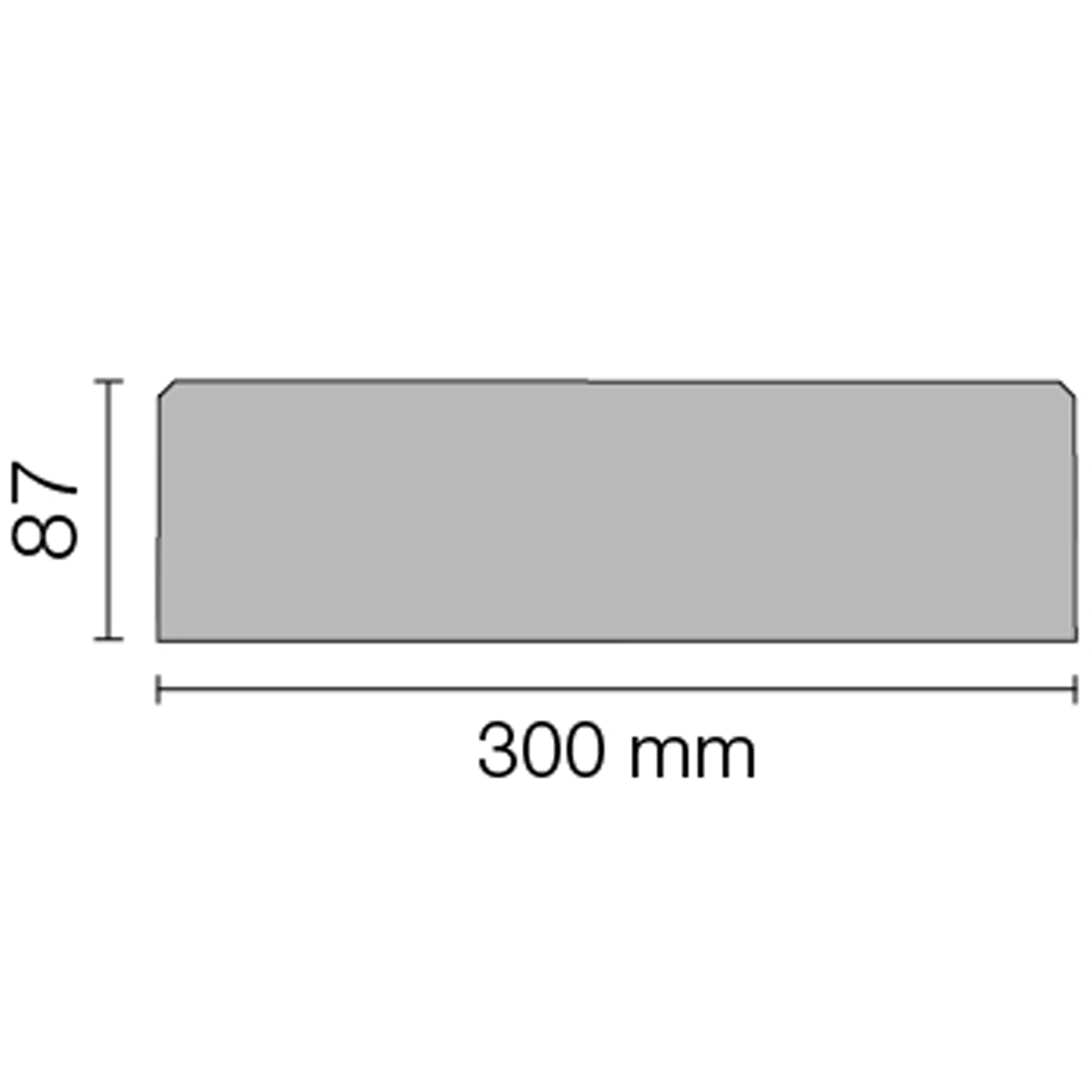 Niswandplank Schlüter rechthoek 30x8,7cm curve ivoor