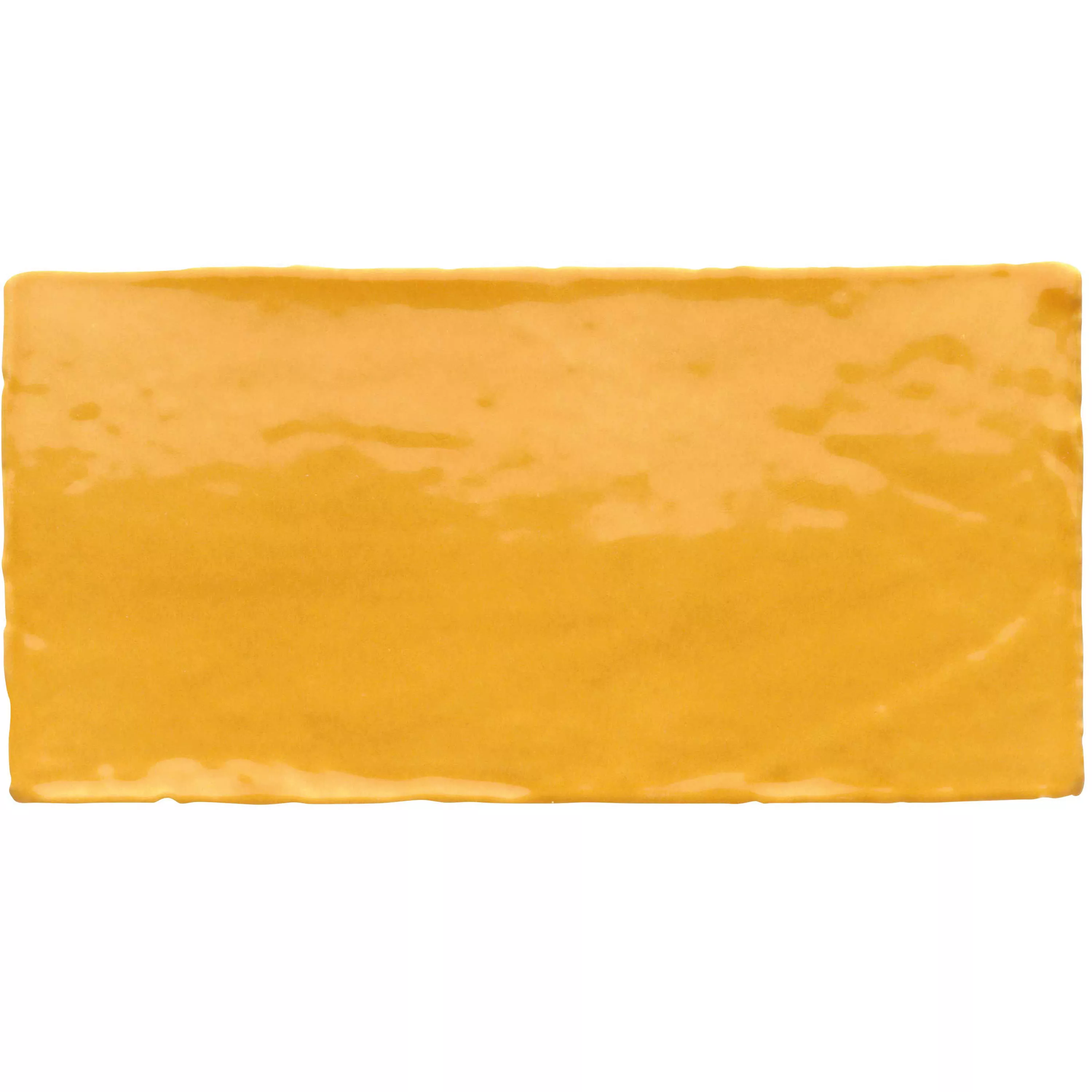 Wandtegels Algier Handgemaakte 7,5x15cm Oker Wandtegels Algier Handgemaakte 7,5x15cm Oker