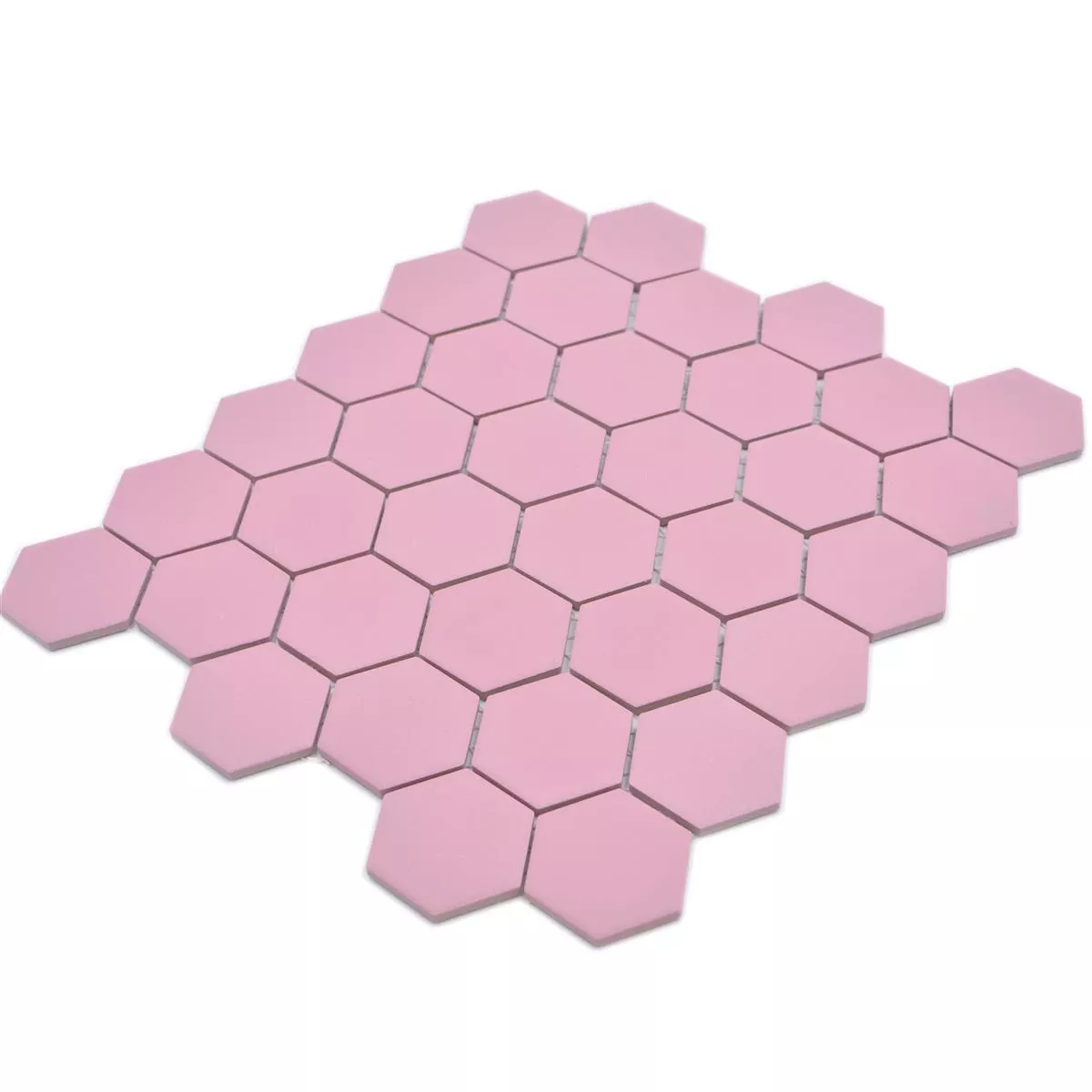 Sample Keramiek Mozaïek Bismarck R10B Hexagon Rosa H51