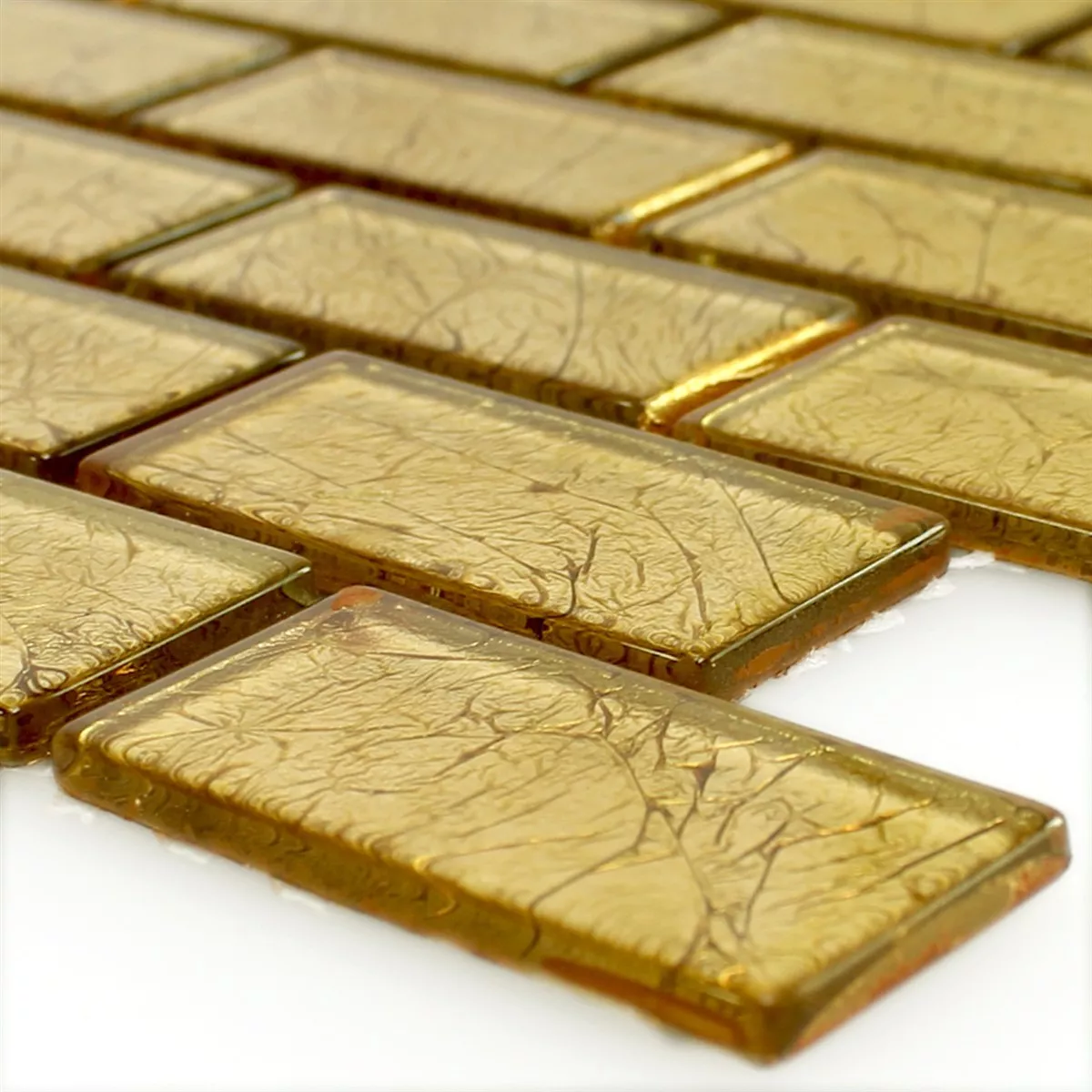 Glasmozaïek Tegels Sophia Goud Brick