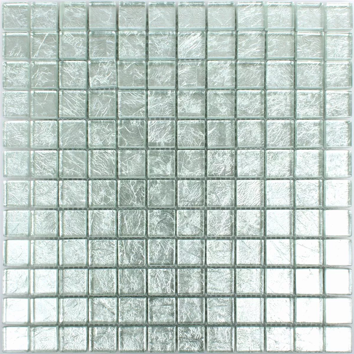 Mozaïektegel Glas Lucca Zilver 23x23x8mm