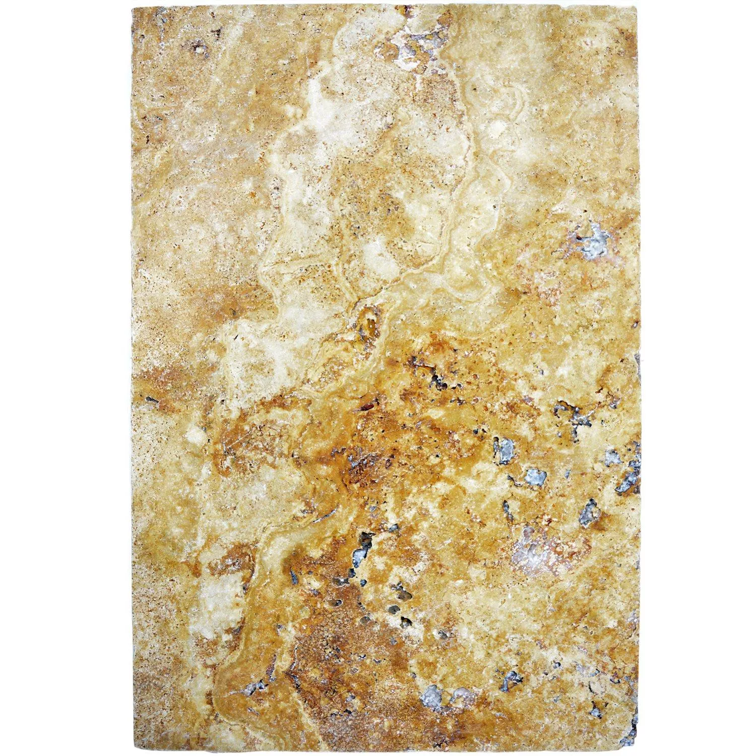 Natursteentegels Travertin Castello Goud 40,6x61cm Natursteentegels Travertin Castello Goud 40,6x61cm