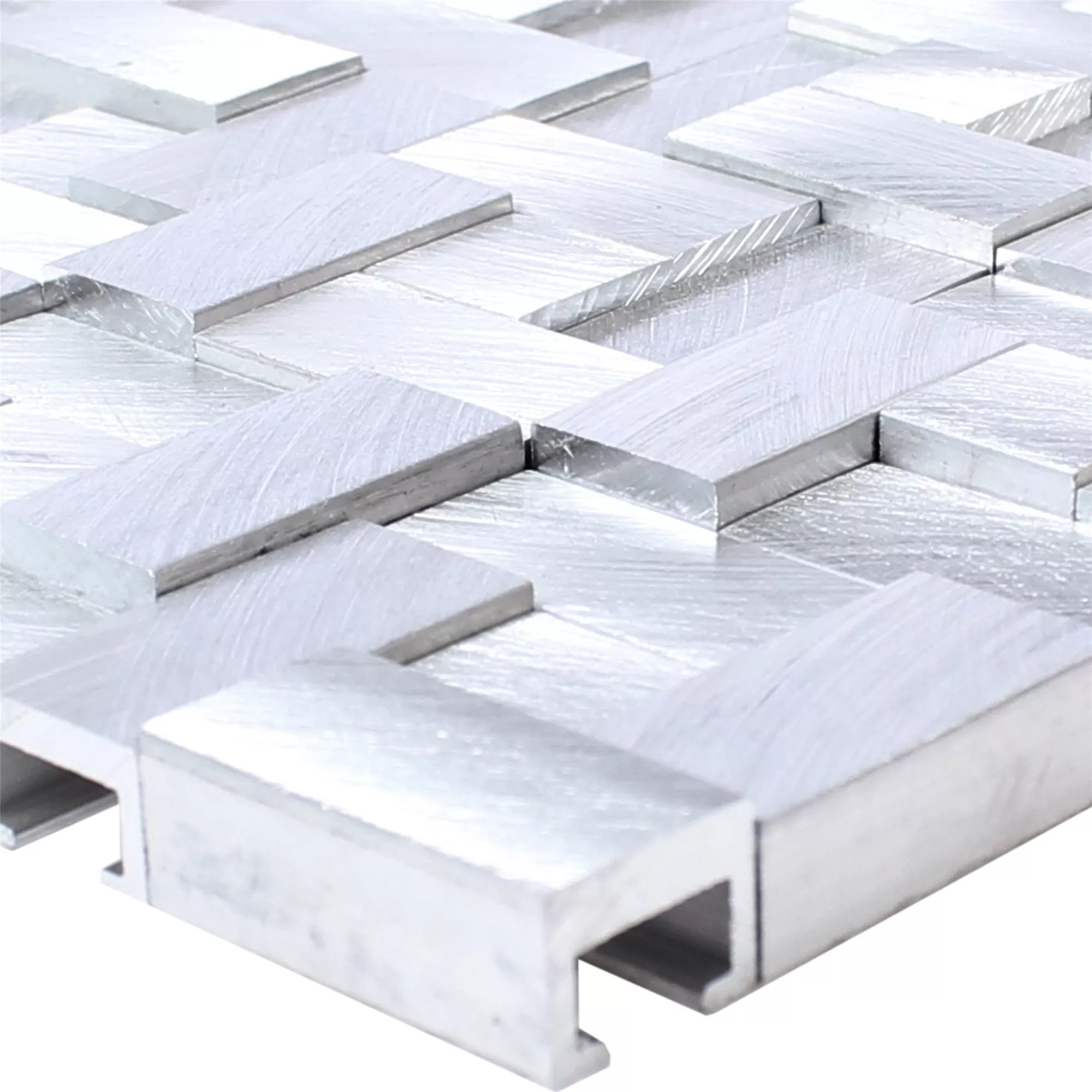Mozaïektegels Aluminium Metaal Elvis 3D Zilver