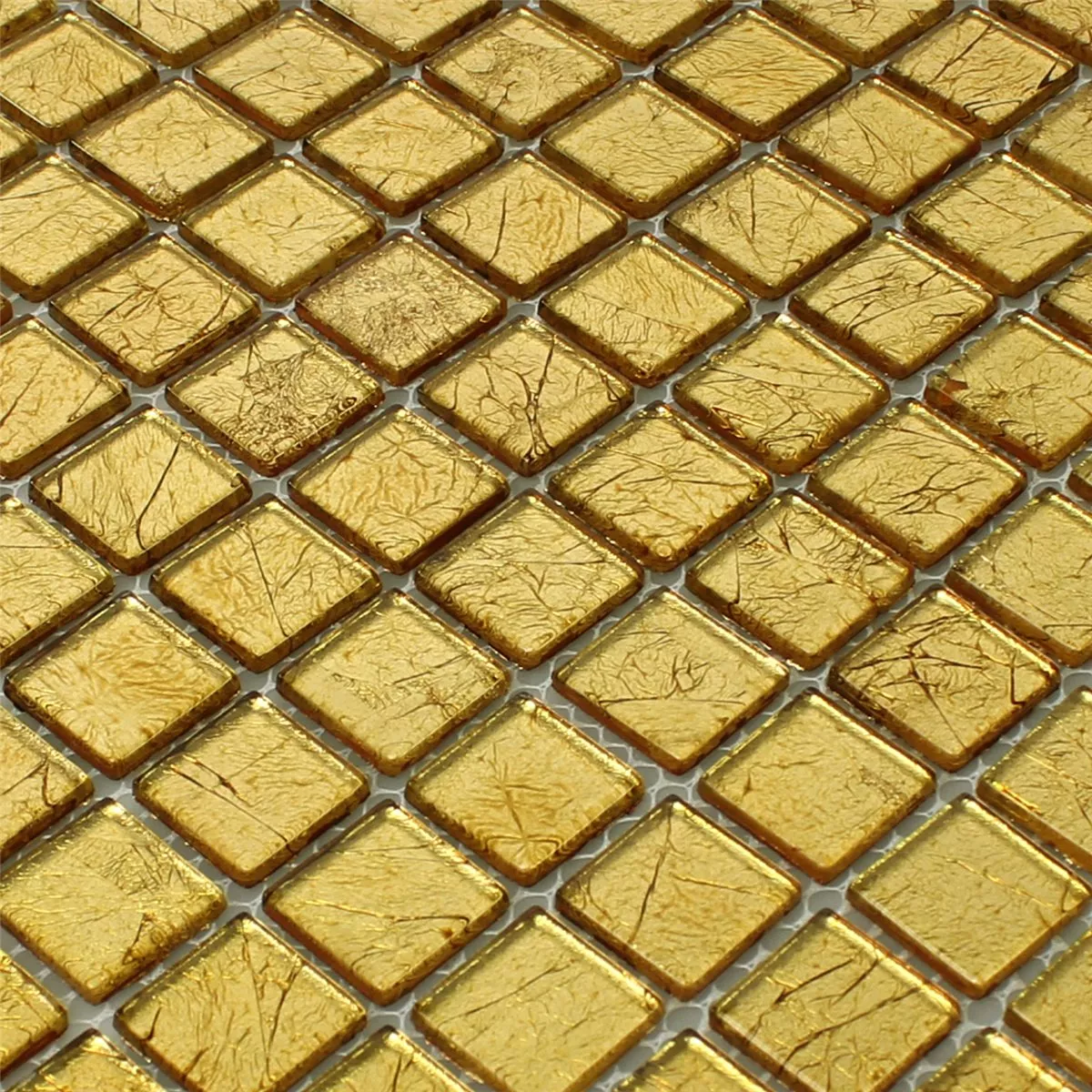 Sample Glasmozaïek Tegels Kristal Guld Gestructureerde