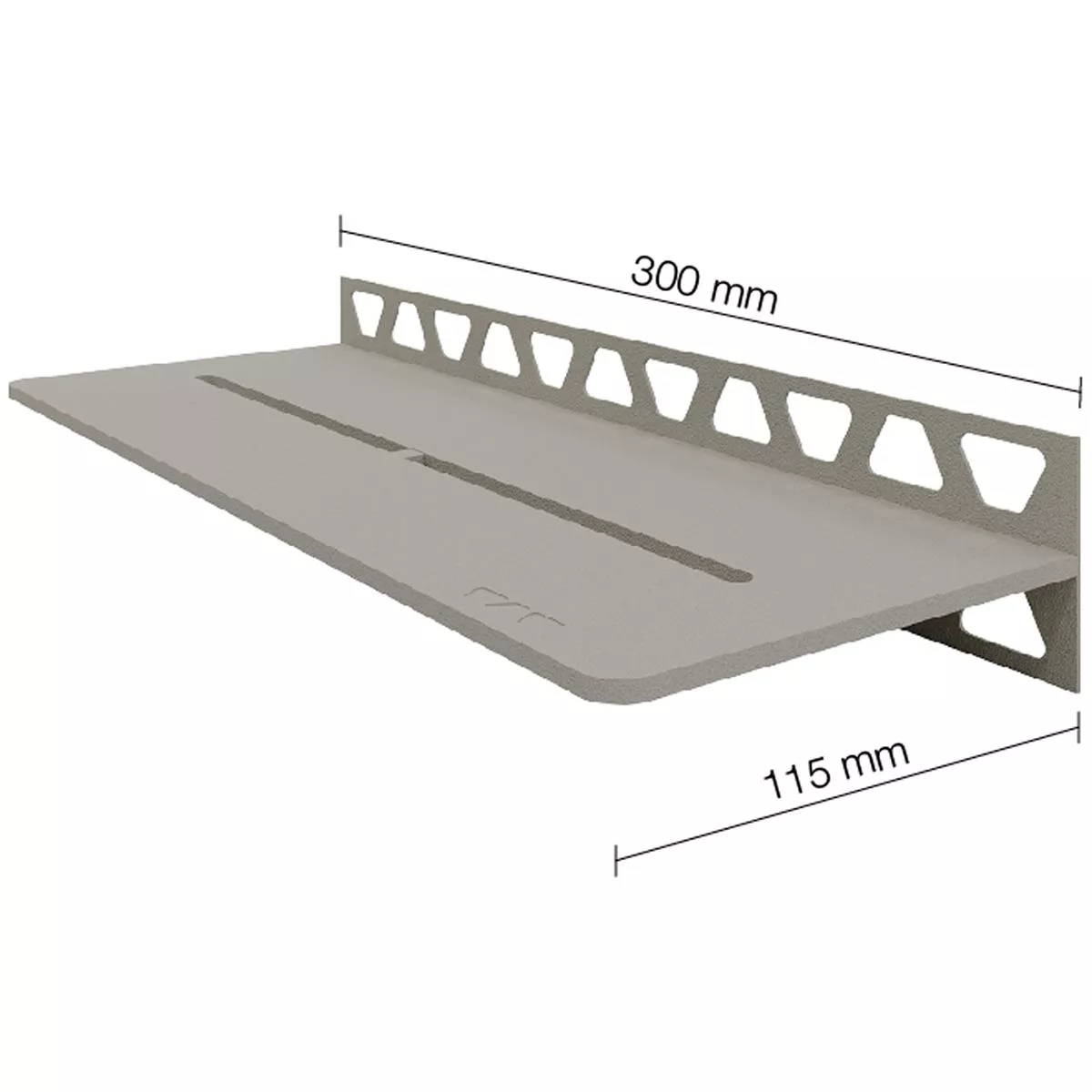 Doucheplank wandplank Schlüter rechthoek 30x11,5cm puur beige