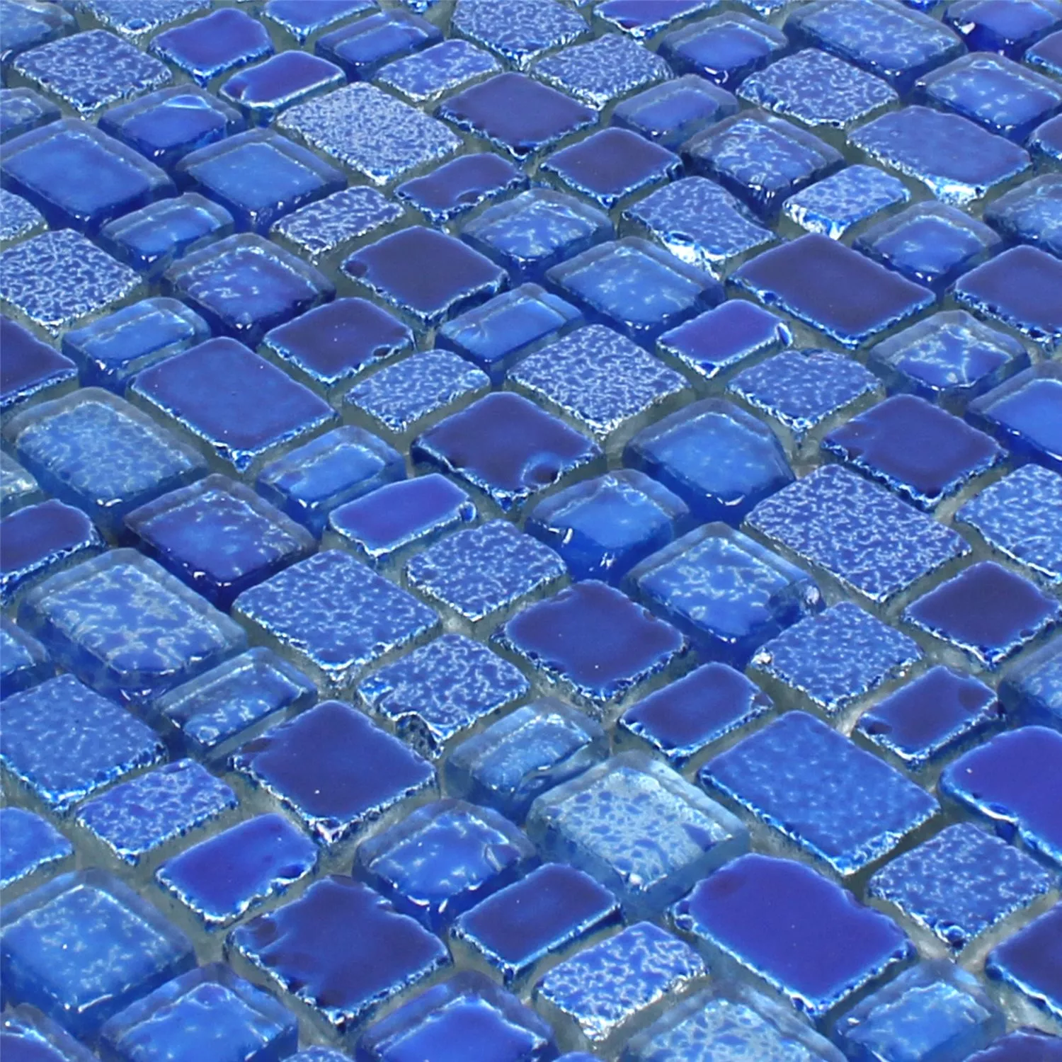 Sample Mozaïektegels Glas Roxy Blauw