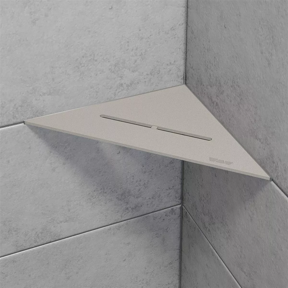 Doucheplank wandplank Schlüter driehoek 21x21cm puur beige grijs