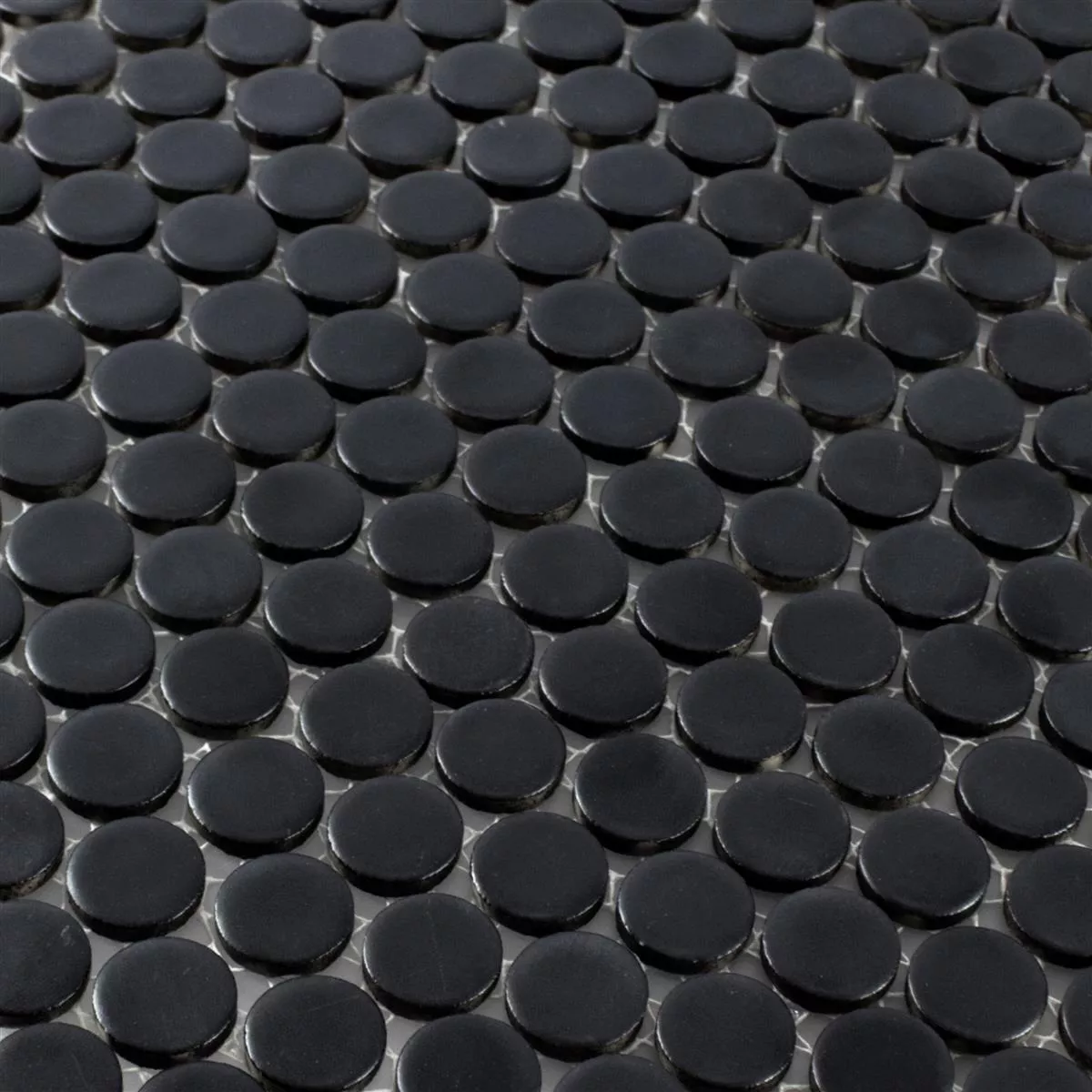 Sample van Keramiek Mozaïek Tegels Knoop Yantra Zwart Mat