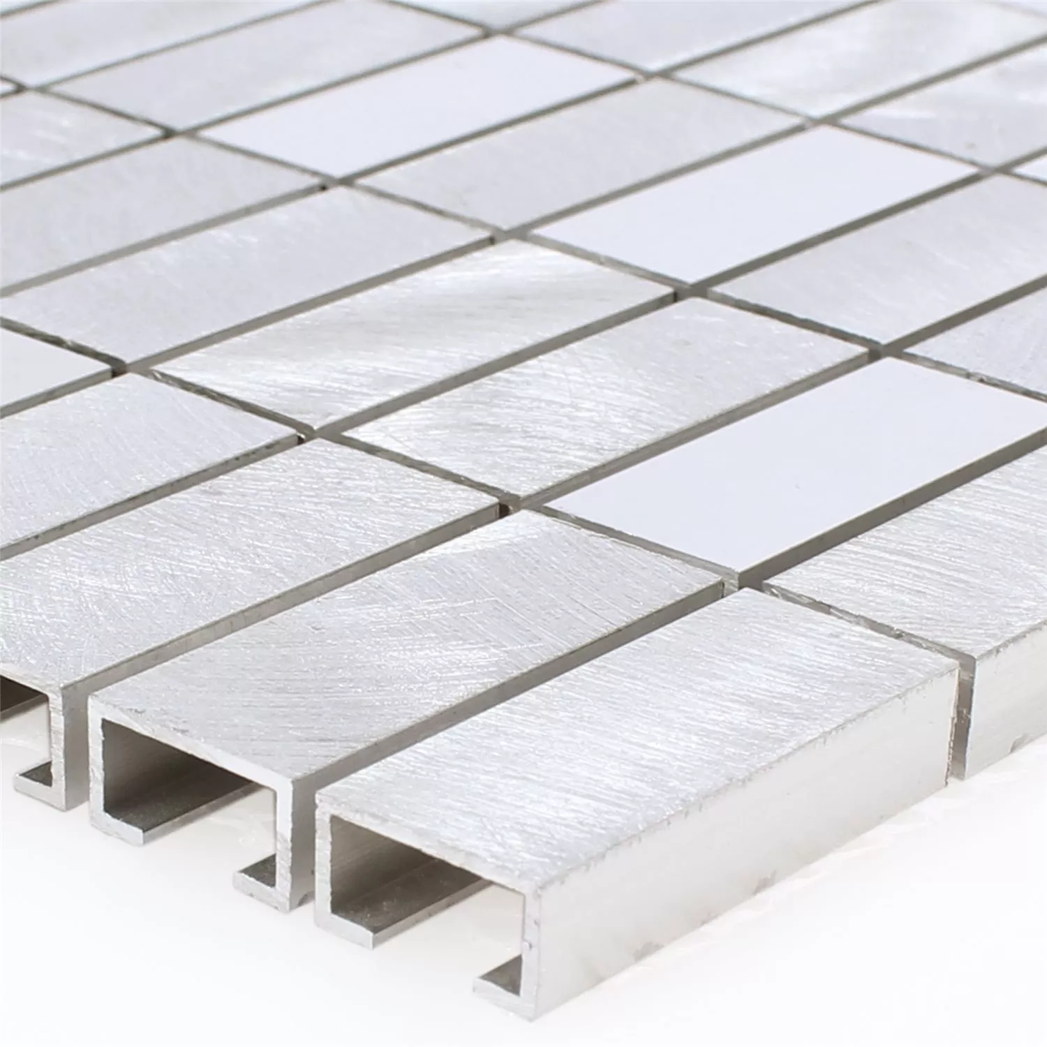 Sample Mozaïektegel Aluminium Arriba Zilver
