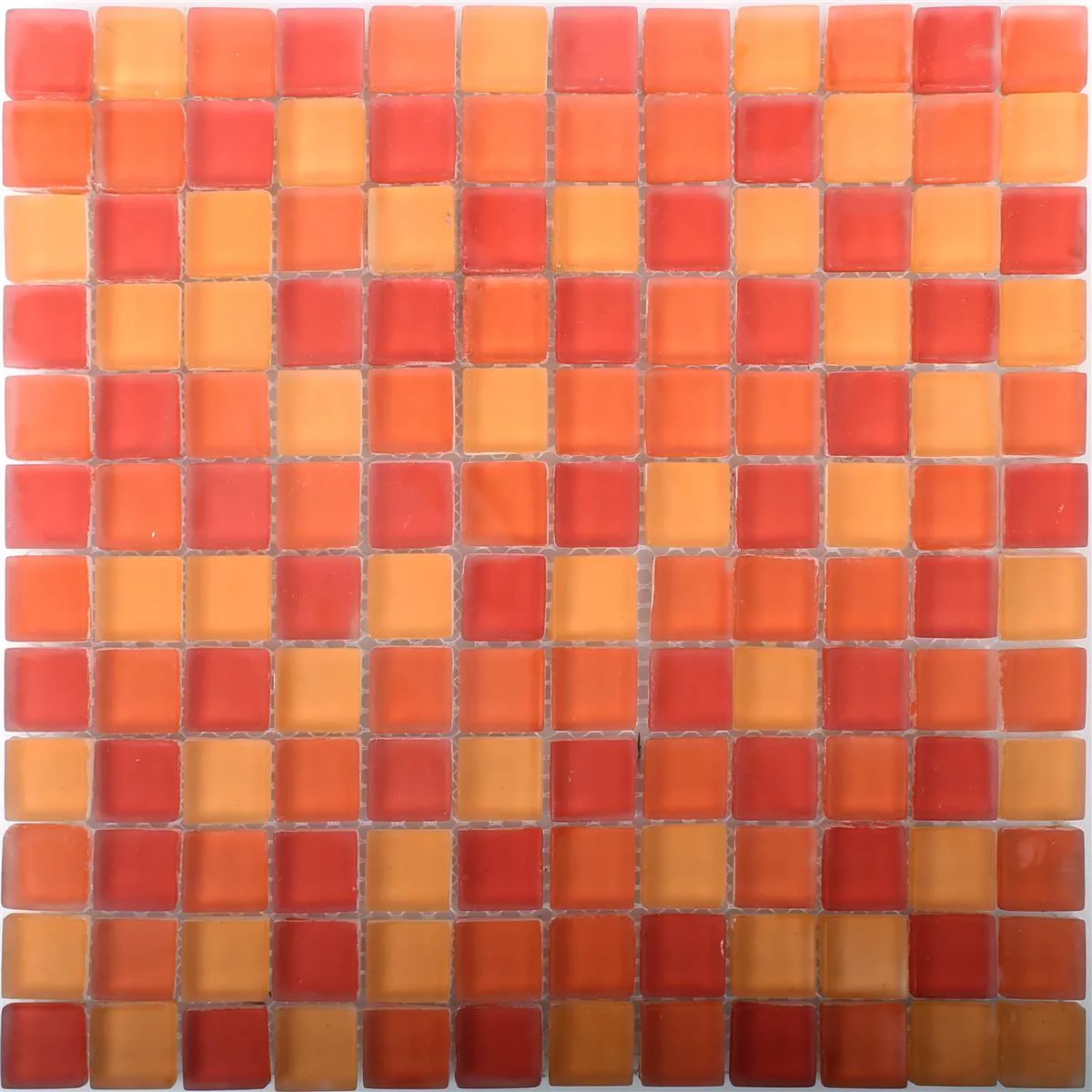 Glasmozaïek Tegels Blossom Rood Oranje Mix Mat