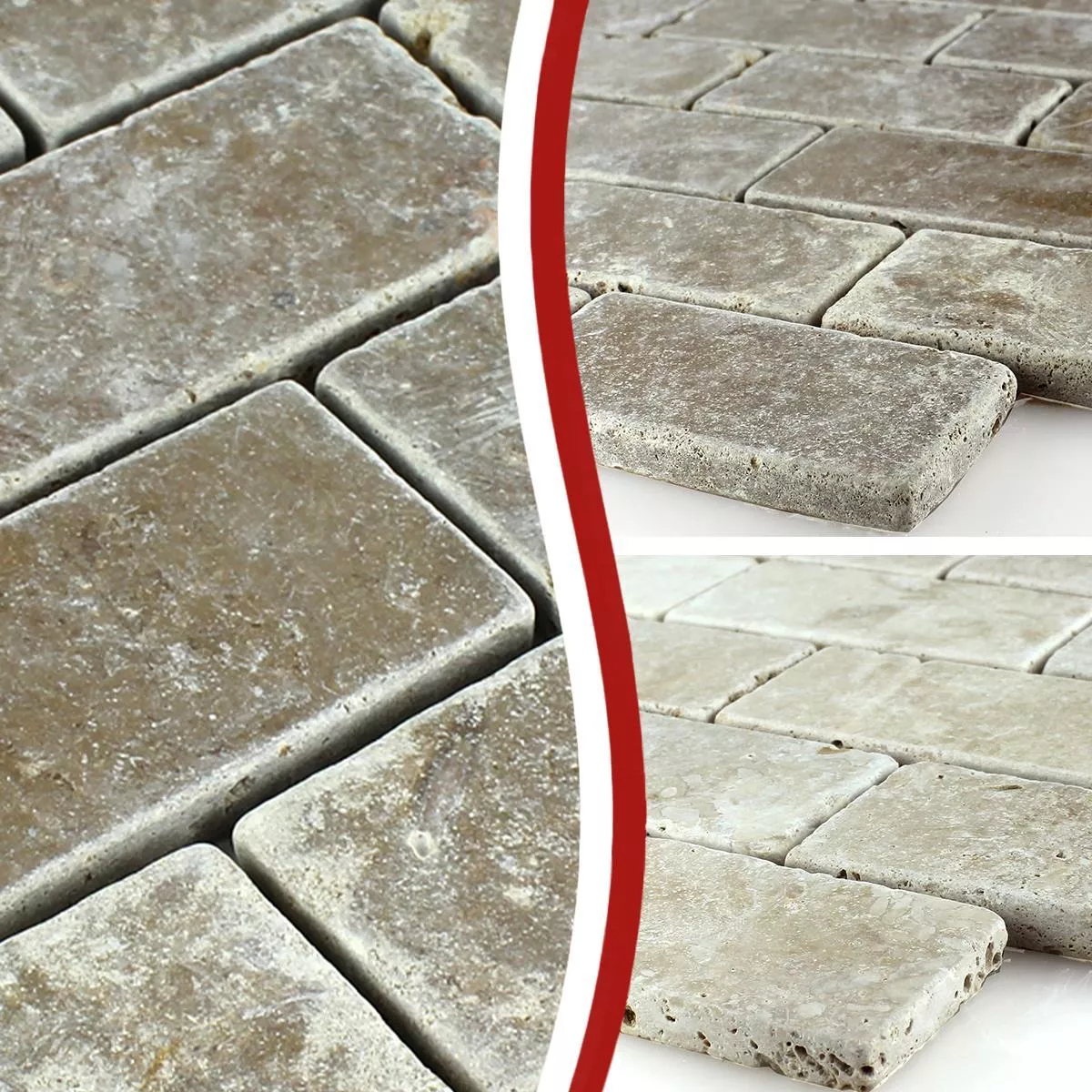 Sample Travertin Tegel Bugio Brick