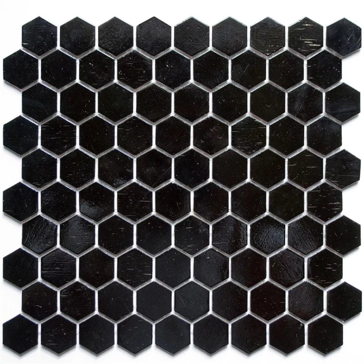 Glasmozaïek Tegels Trend-Vi Hexagon 208 Zwart