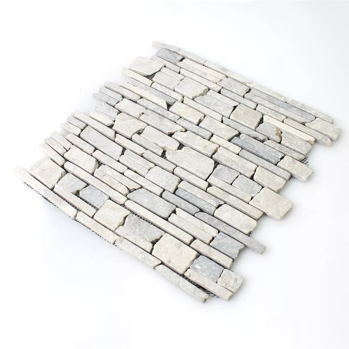 Sample Mozaïektegel Marmer Brick Uni Grey