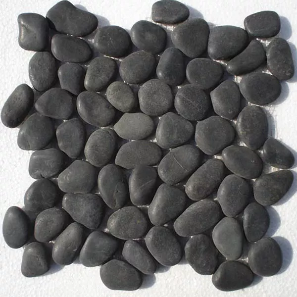 Sample Mozaïektegel Kiezelsteen Natuursteen Zwart
