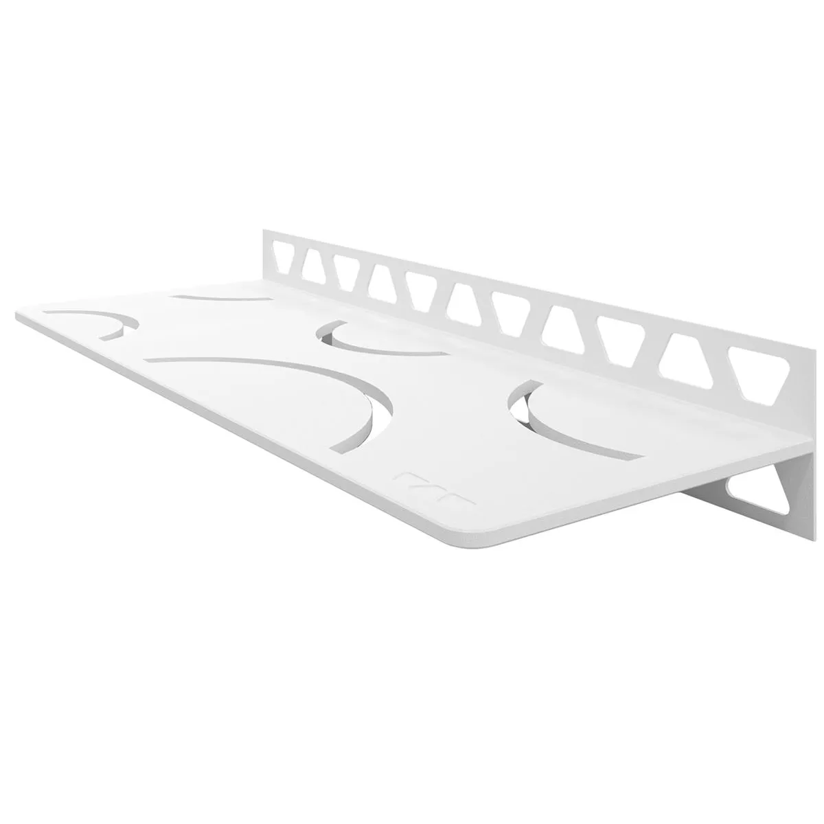 Doucheplank wandplank Schlüter rechthoek 30x11,5cm Curve wit