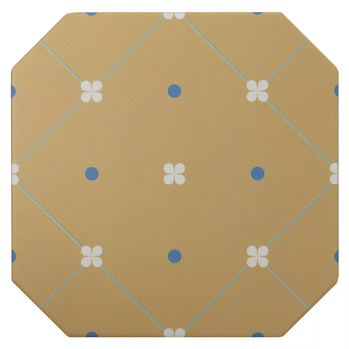 Porselein steengoed Tegels Genexia Decor Beige Octagon 20x20cm Porselein steengoed Tegels Genexia Decor Beige Octagon 20x20cm