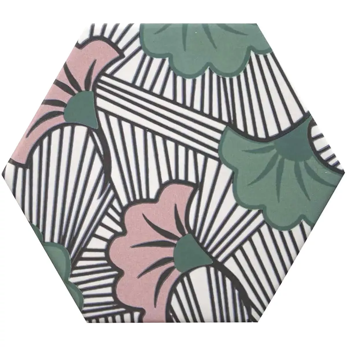 Sample Porselein steengoed Tegels Modena Hexagon Decor 1