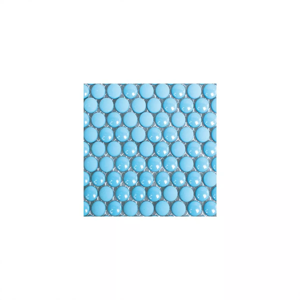 Sample Glasmozaïek Tegels Bonbon Rond Eco Blauw