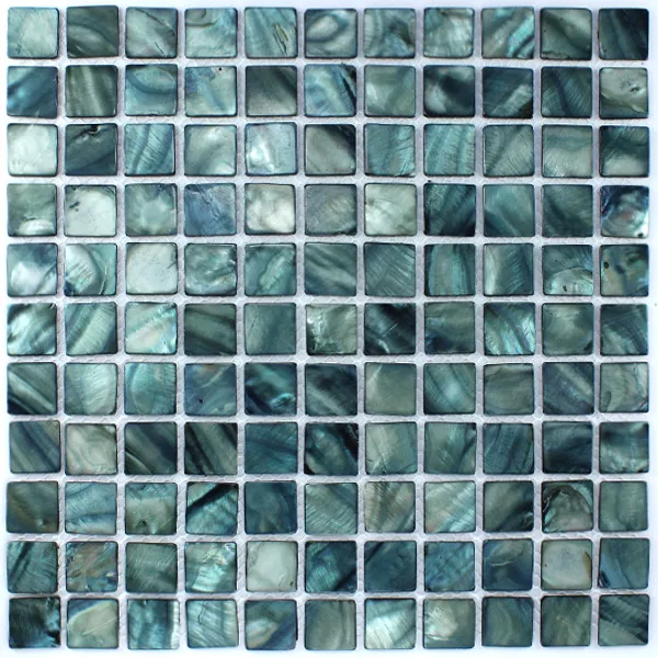 Mozaïektegel Glas Paarlemoer Effect 25x25x2mm Groen
