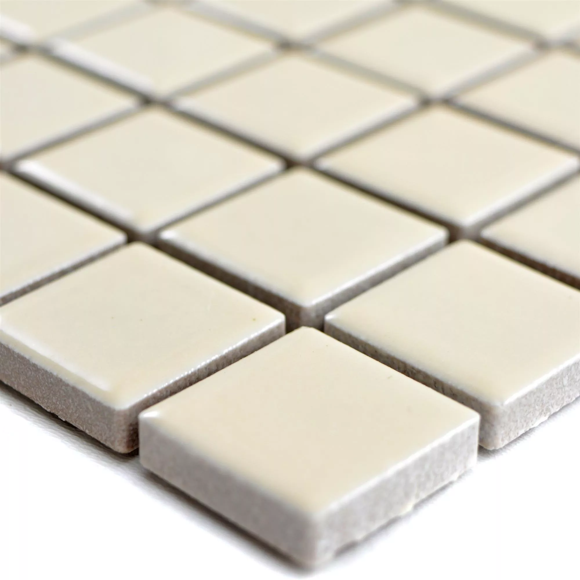 Keramiek Mozaïektegels Adrian Beige Mat Vierkant 23
