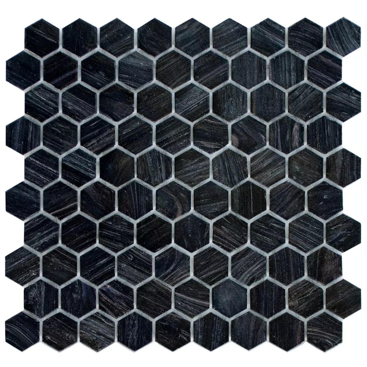 Glasmozaïek Tegels Trend-Vi Hexagon 260 Antraciet Glasmozaïek Tegels Trend-Vi Hexagon 260 Antraciet