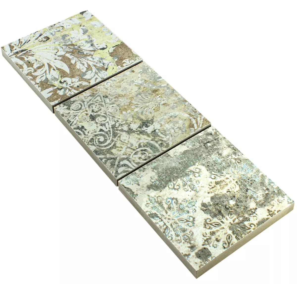 Porselein steengoed Tegels Tegelranden Pelican Lichtkleurrijk 95x95mm