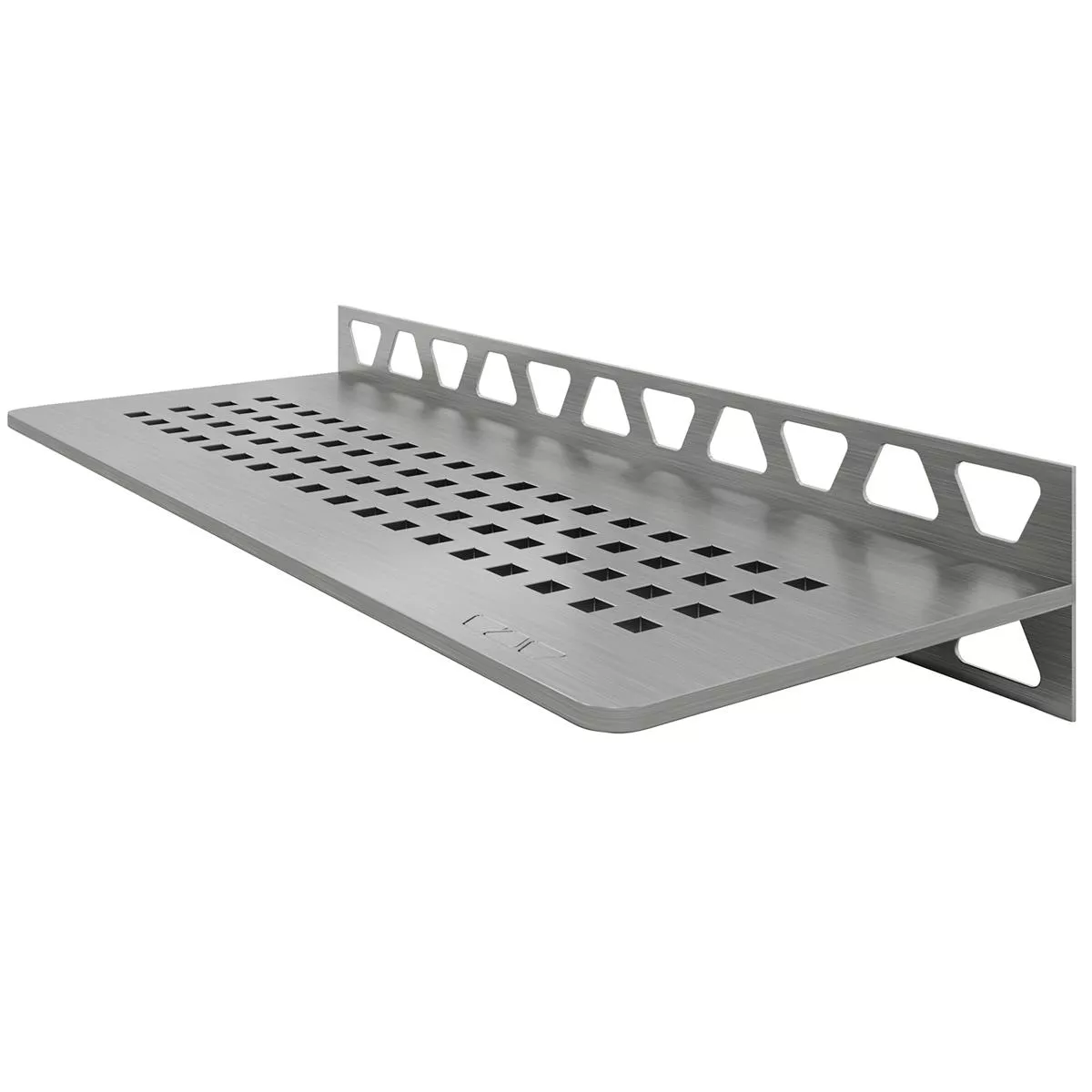 Doucheplank wandplank Schlüter rechthoek 30x11,5cm vierkant zilver Doucheplank wandplank Schlüter rechthoek 30x11,5cm vierkant zilver