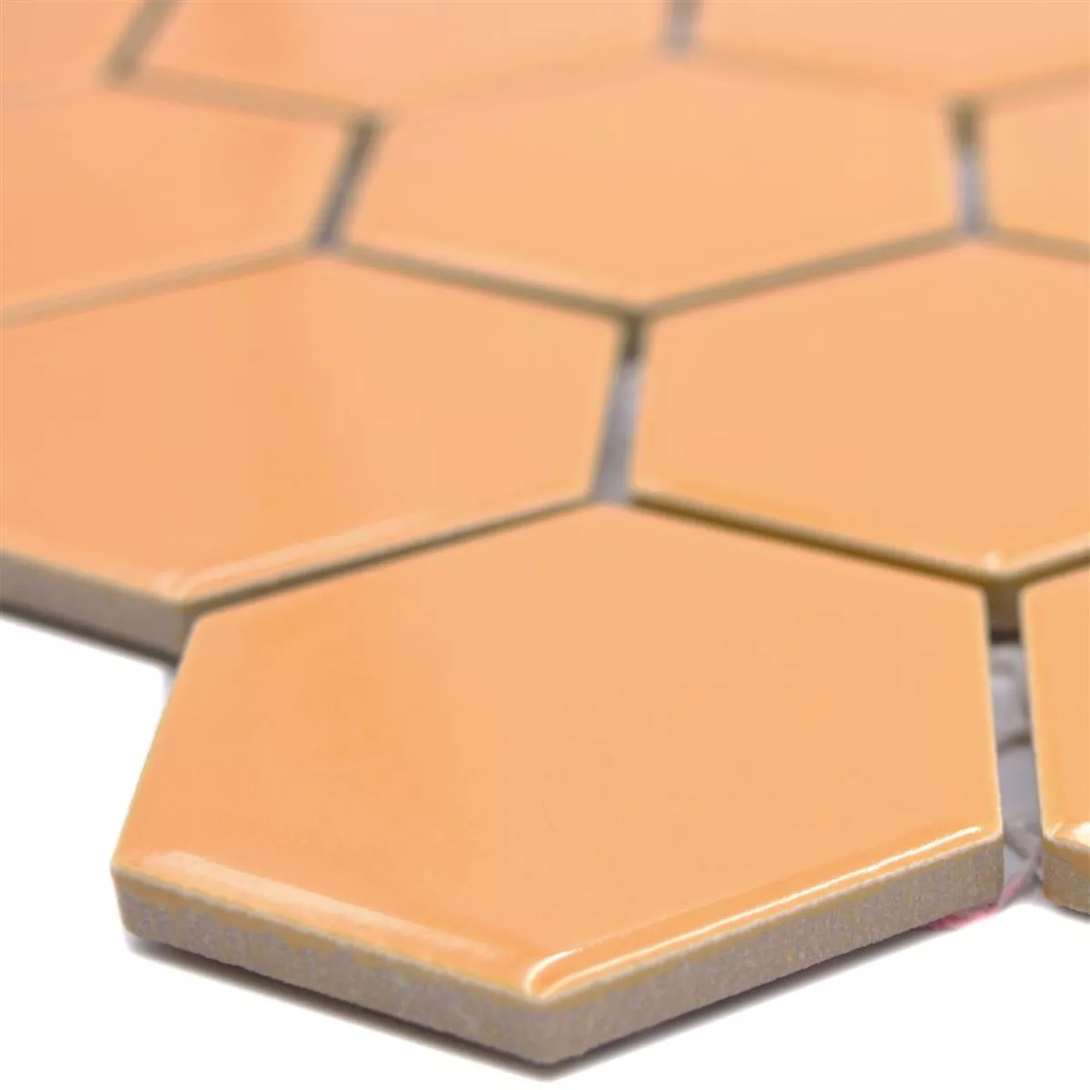 Keramiek Mozaïek Salomon Hexagon Oker Oranje H51 Keramiek Mozaïek Salomon Hexagon Oker Oranje H51