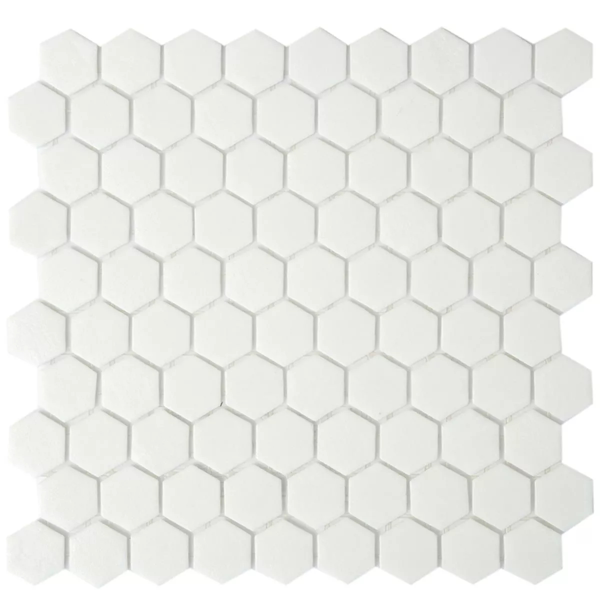 Glasmozaïek Tegels Trend-Vi Hexagon 160 Wit