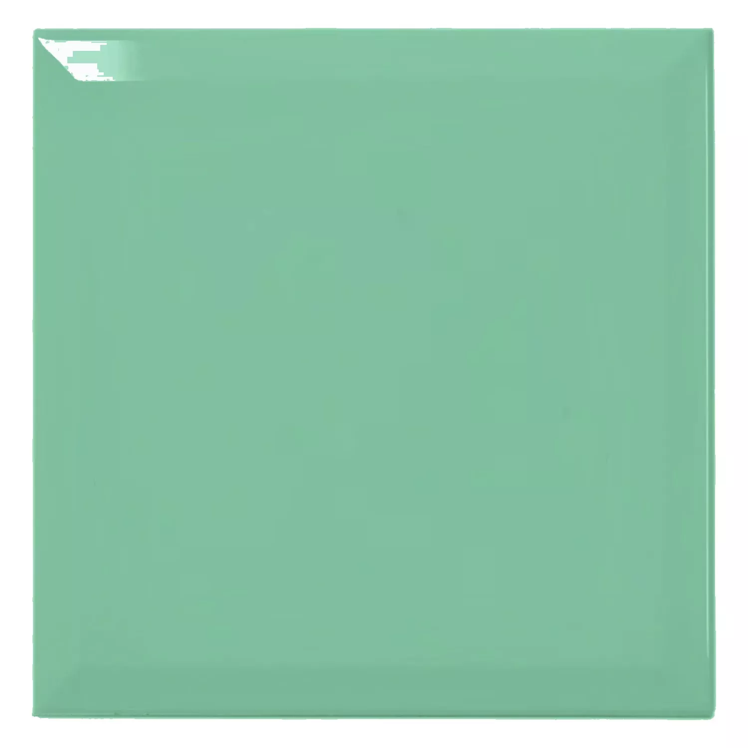 Metro tegel Groen Glanzend 20x20 cm Met Facet Freetown Manzana