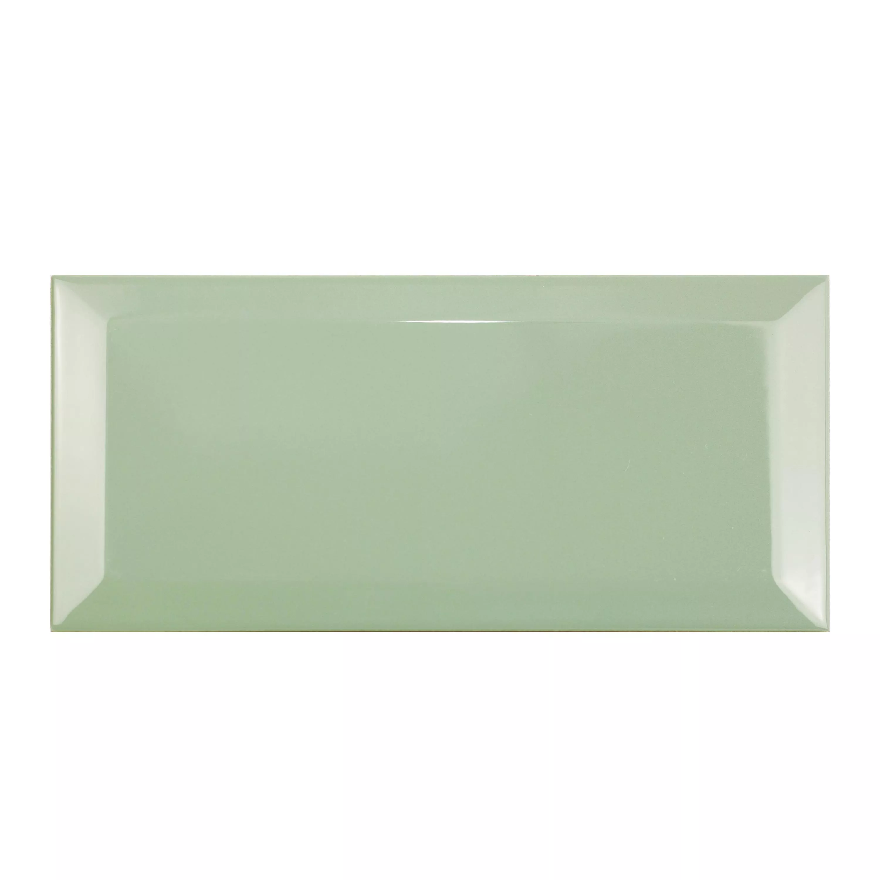 Metro Wandtegels Brasilia Met Facet 7,5x15x0,7cm Verde